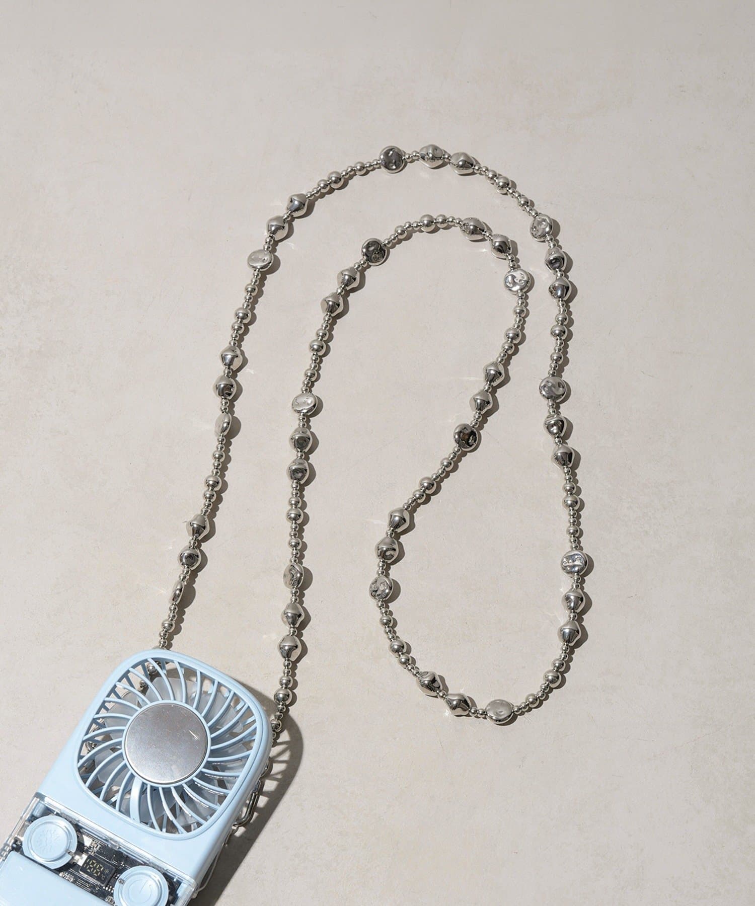 3COINS(スリーコインズ) 《WEB先行販売》メタルビーズショルダーストラップ