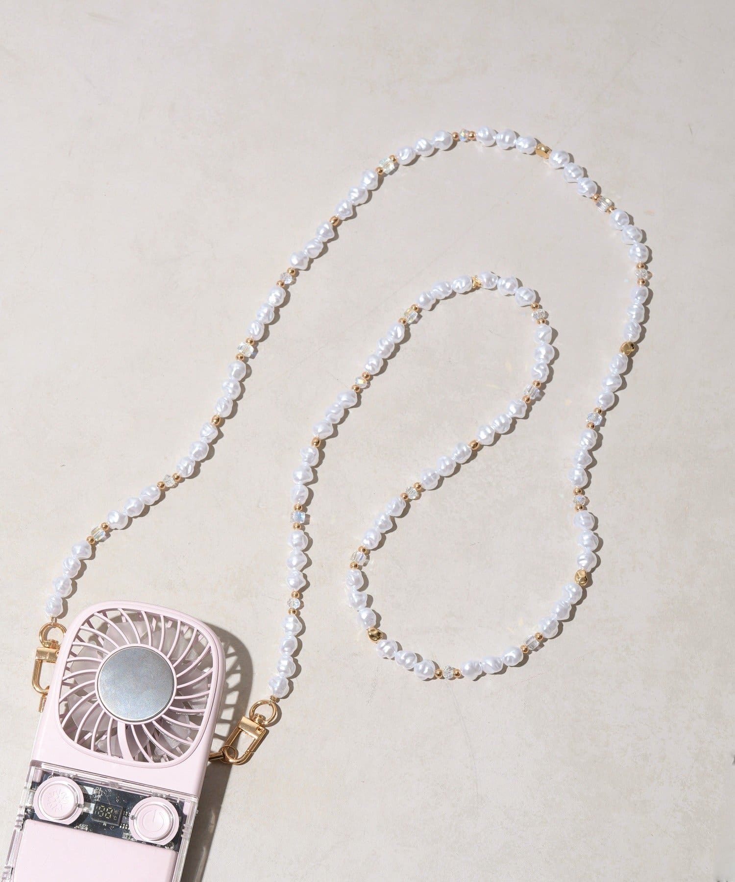 3COINS(スリーコインズ) 《WEB先行販売》パールビーズショルダーストラップ