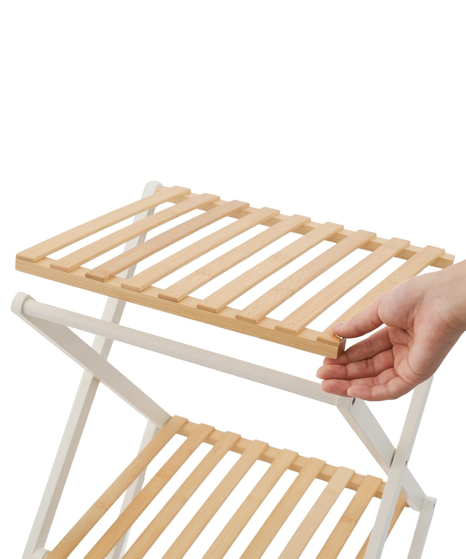 3COINS(スリーコインズ) 折りたたみ式3段ラック