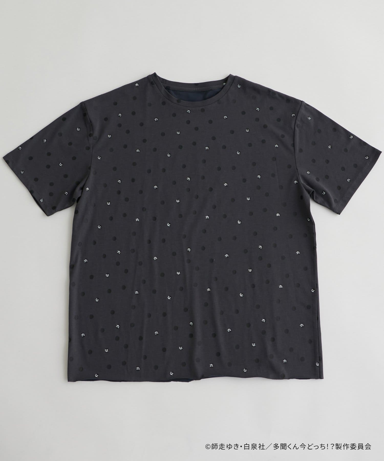 natural couture(ナチュラルクチュール) 〈多聞くん今どっち！？コラボ〉オリジナルゴミドットセルフカットT