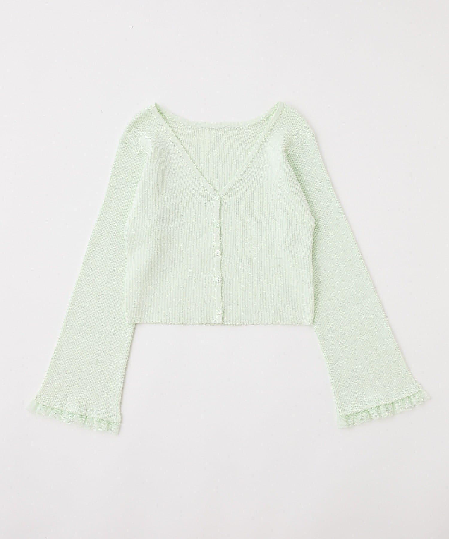 one after another NICE CLAUP(ワンアフターアナザー ナイスクラップ) 袖レースカーディガン