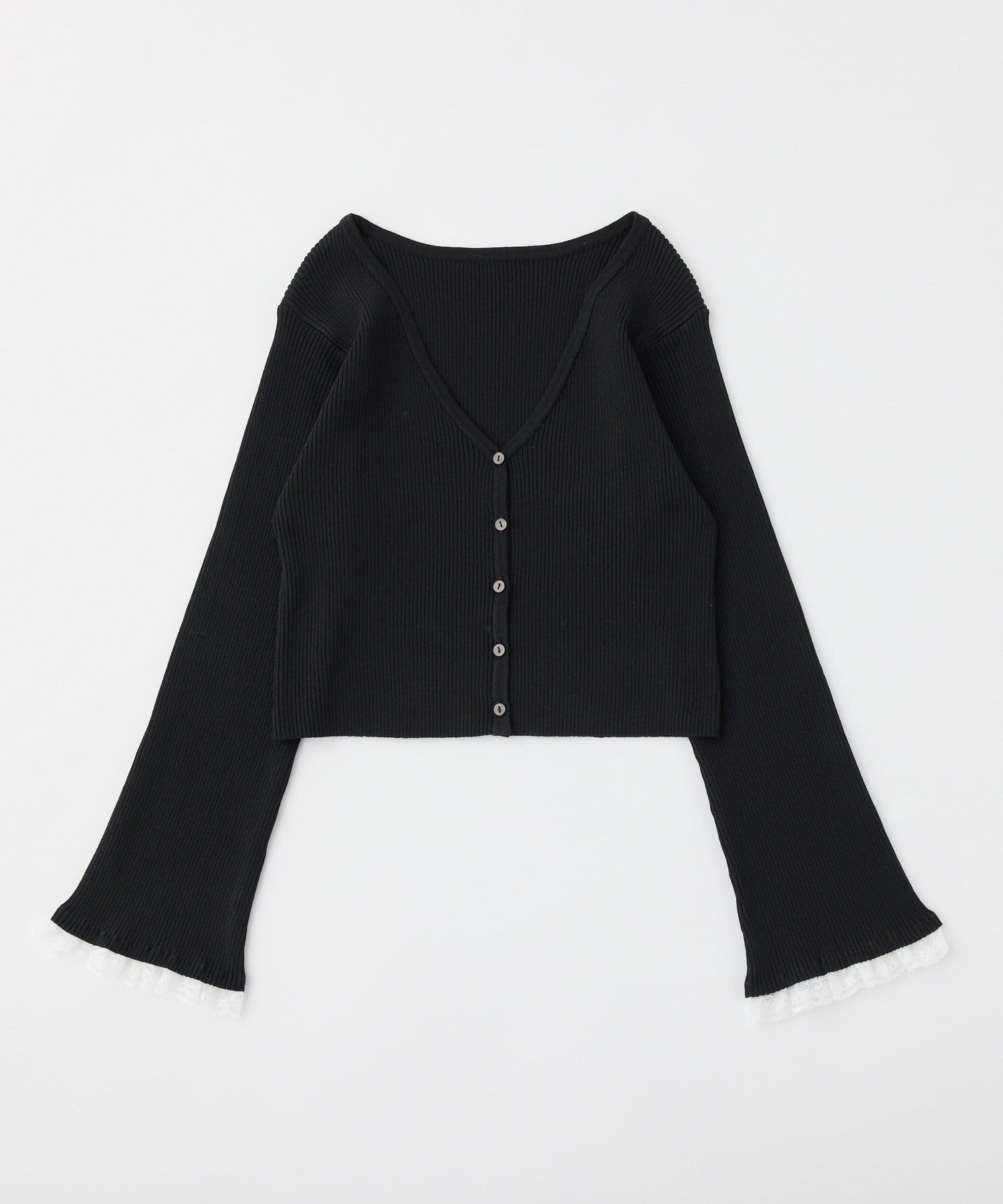 one after another NICE CLAUP(ワンアフターアナザー ナイスクラップ) 袖レースカーディガン