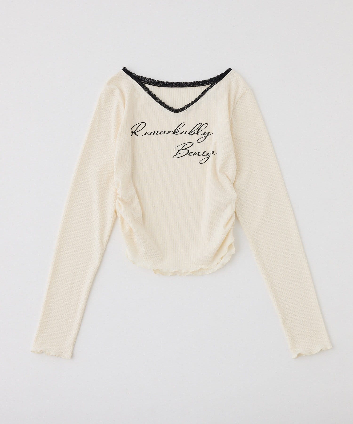 one after another NICE CLAUP(ワンアフターアナザー ナイスクラップ) ロゴテレコトップス