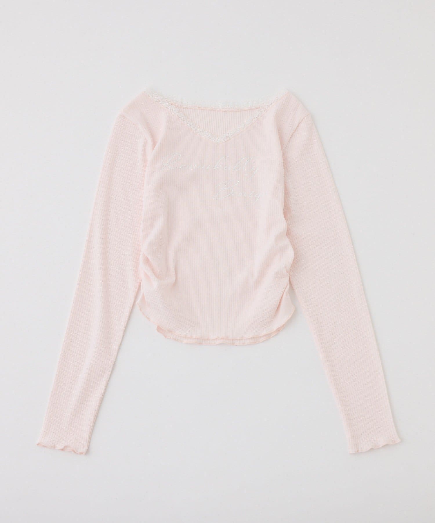 one after another NICE CLAUP(ワンアフターアナザー ナイスクラップ) ロゴテレコトップス