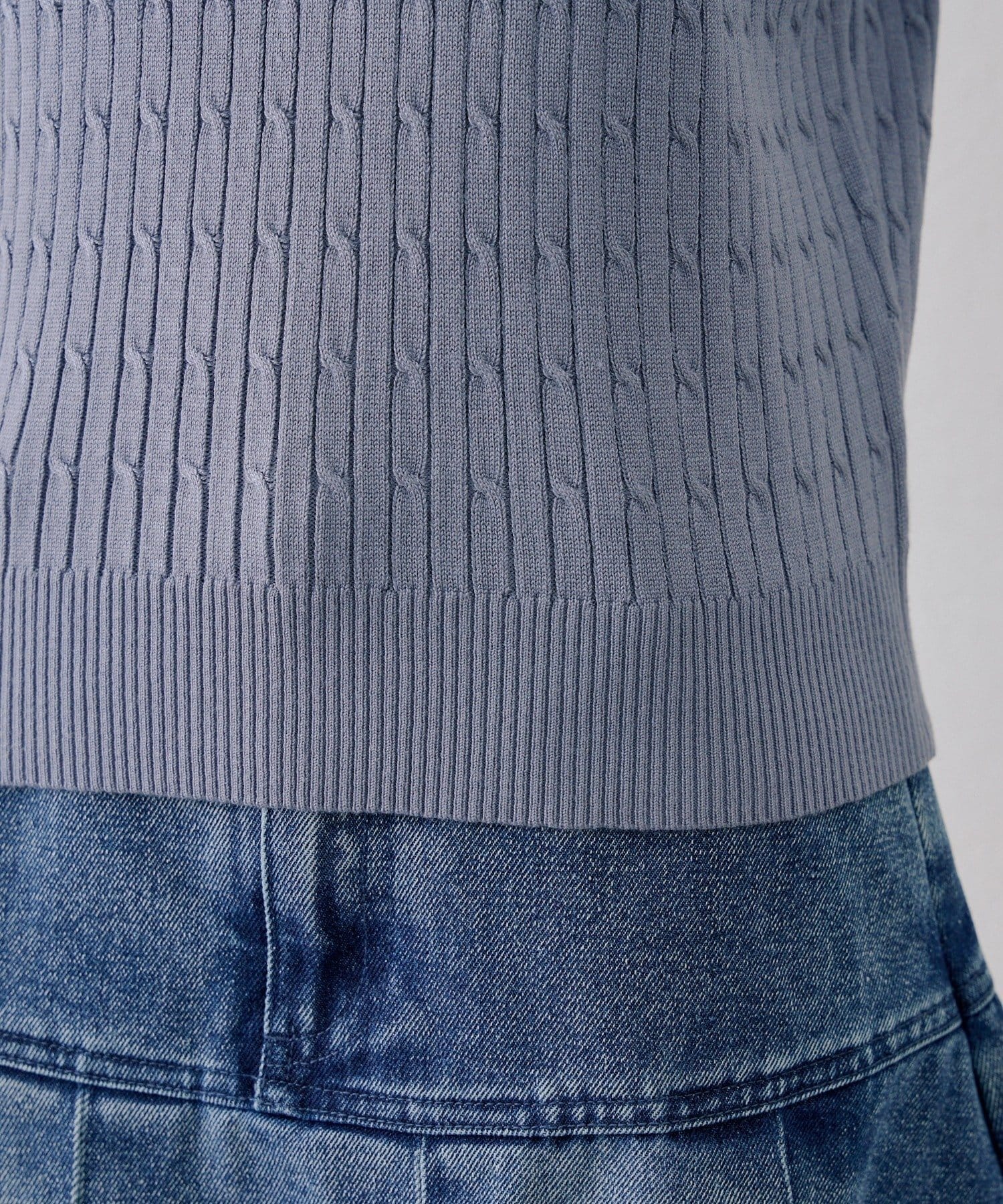 NICE CLAUP / OLIVE des OLIVE OUTLET(ナイスクラップ  / オリーブ デ オリーブ アウトレット) 【ANOTHER BRANCH】2枚衿ケーブルポロ