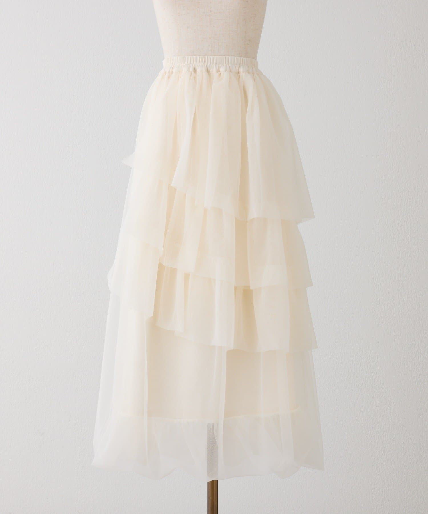 one after another NICE CLAUP(ワンアフターアナザー ナイスクラップ) 【hinano企画】チュールスカート