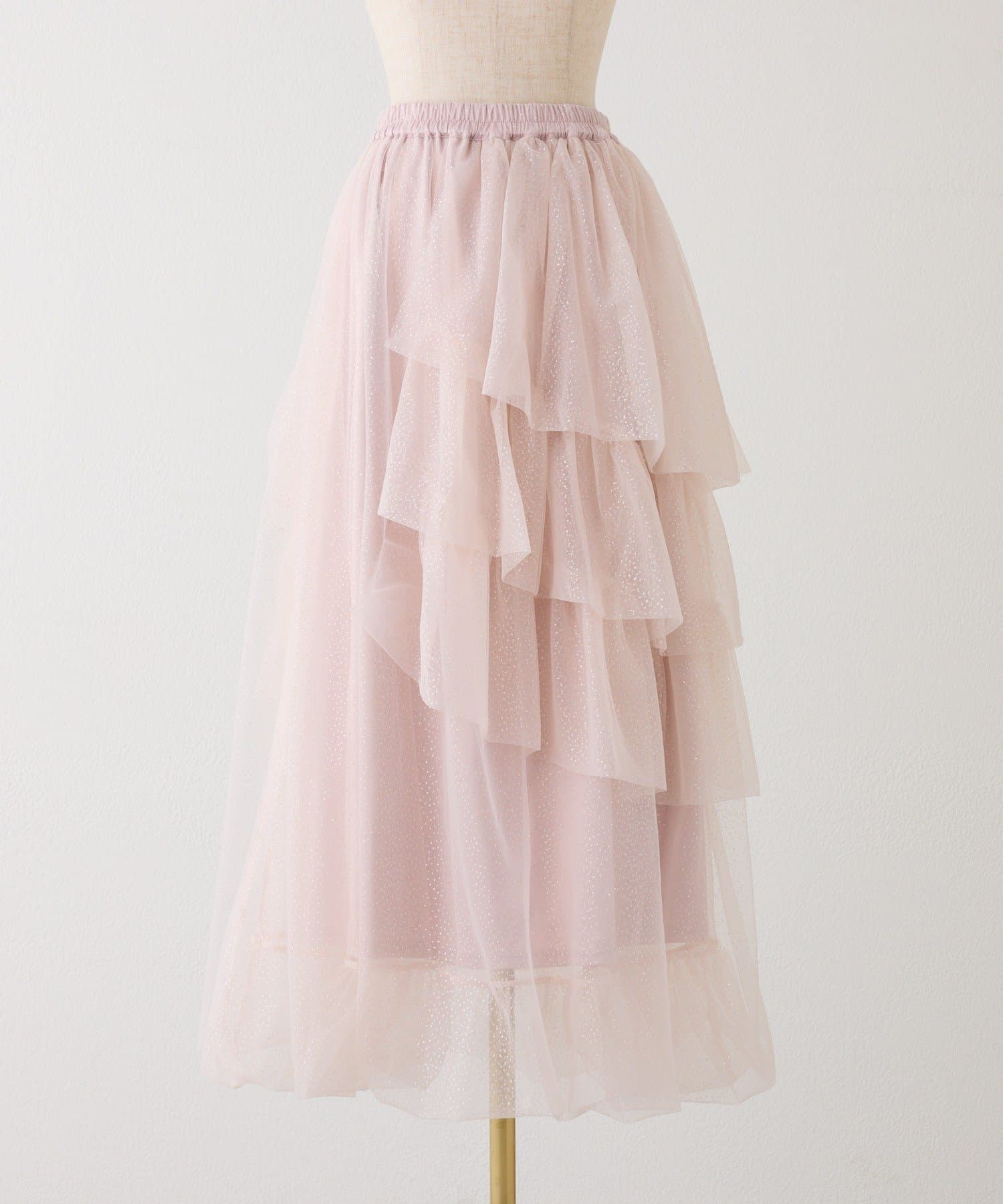 one after another NICE CLAUP(ワンアフターアナザー ナイスクラップ) 【hinano企画】チュールスカート