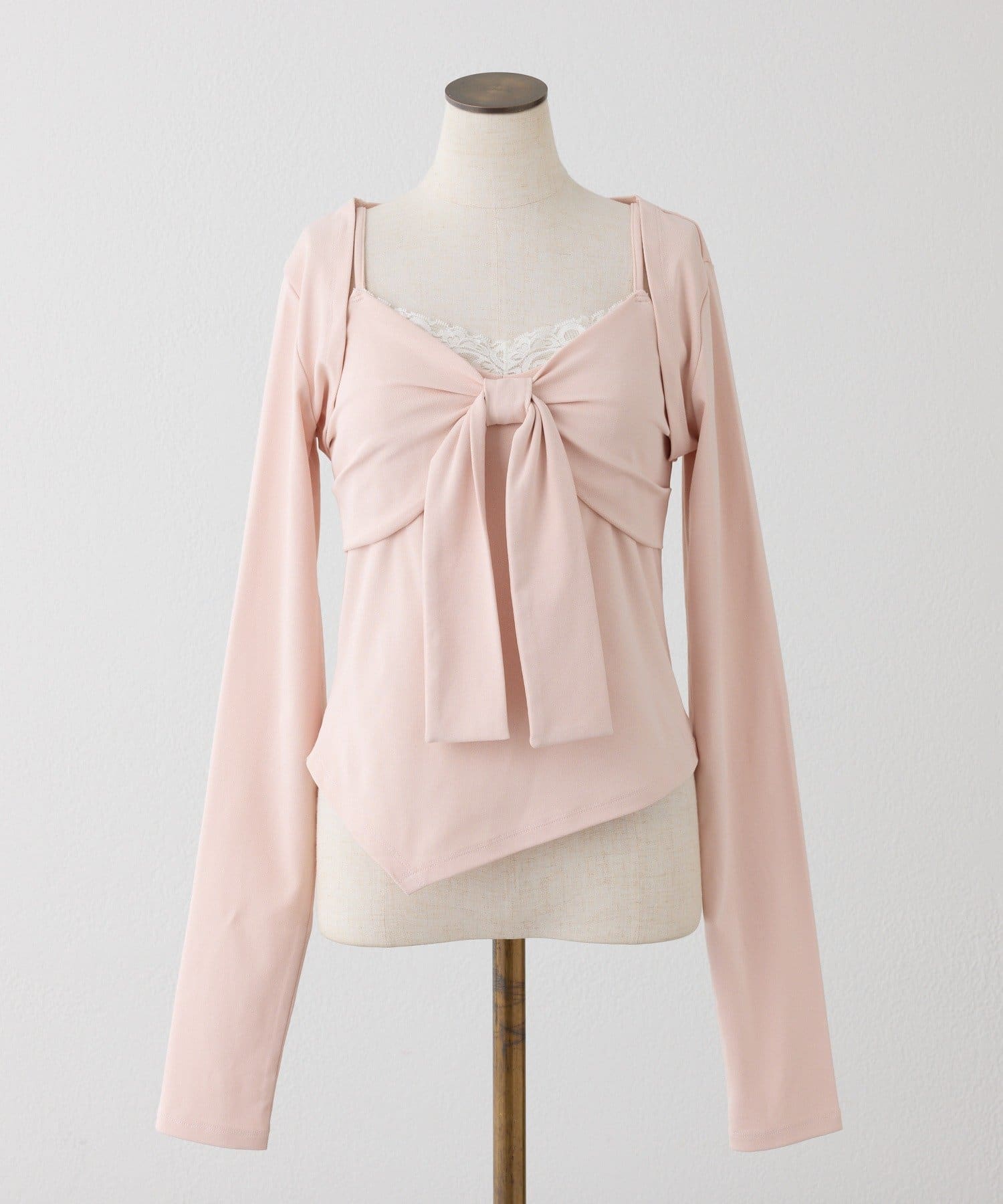 one after another NICE CLAUP(ワンアフターアナザー ナイスクラップ) 【hinano企画】ボレロセットリボントップス