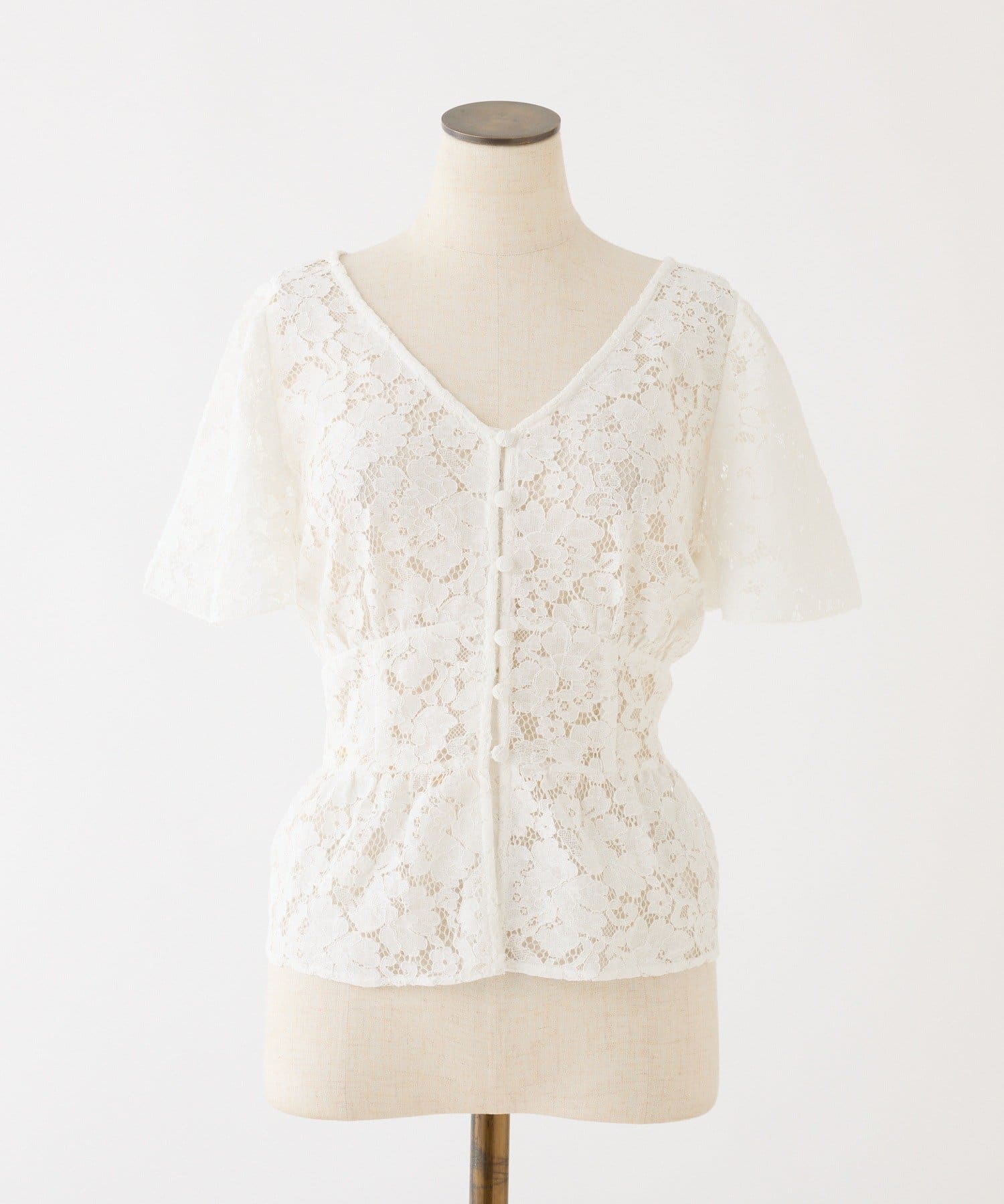 one after another NICE CLAUP(ワンアフターアナザー ナイスクラップ) 【megumi企画】後ろレースアップコルセットブラウス