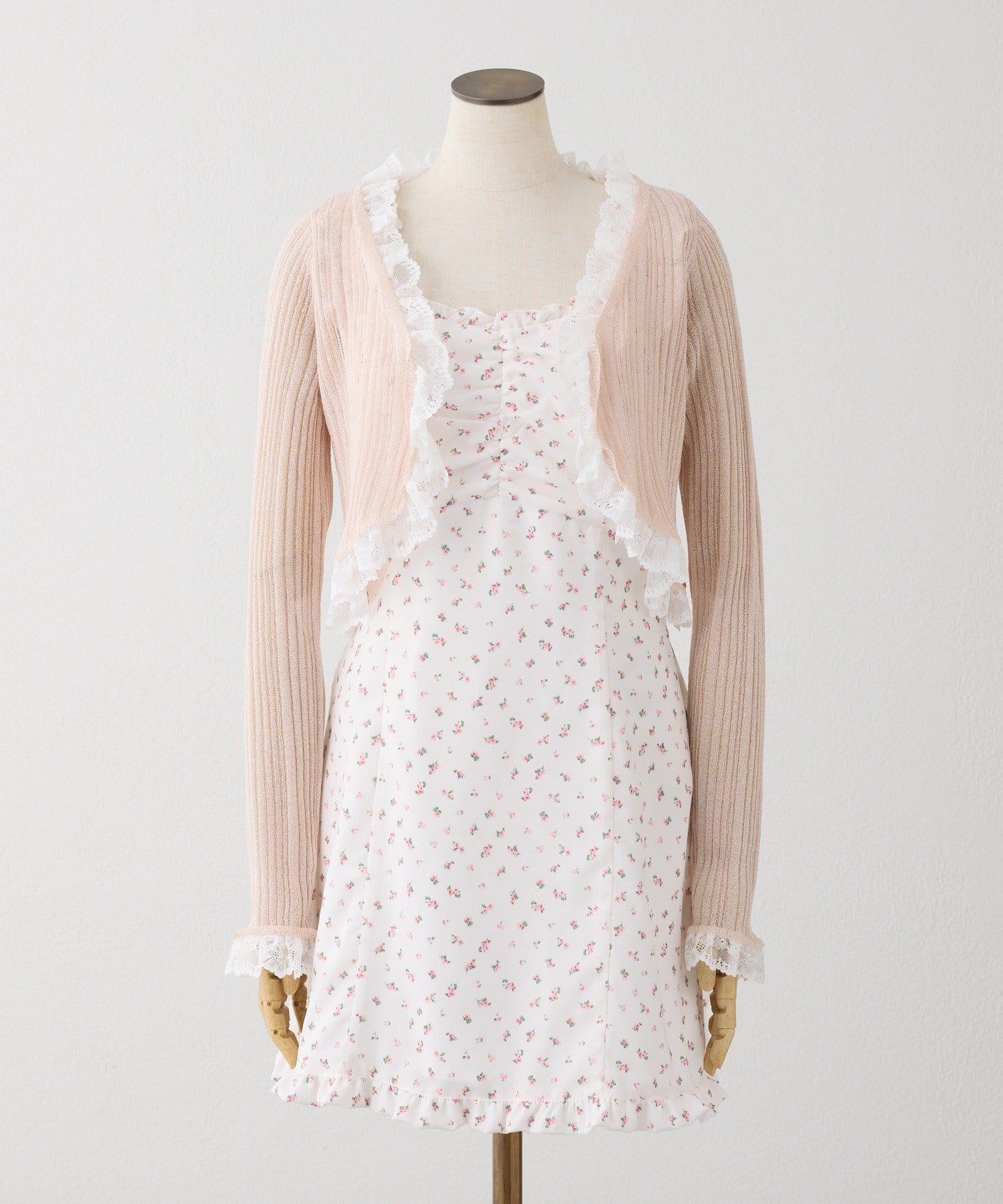 one after another NICE CLAUP(ワンアフターアナザー ナイスクラップ) 【omiyu企画】ボレロセットバックリボンワンピース