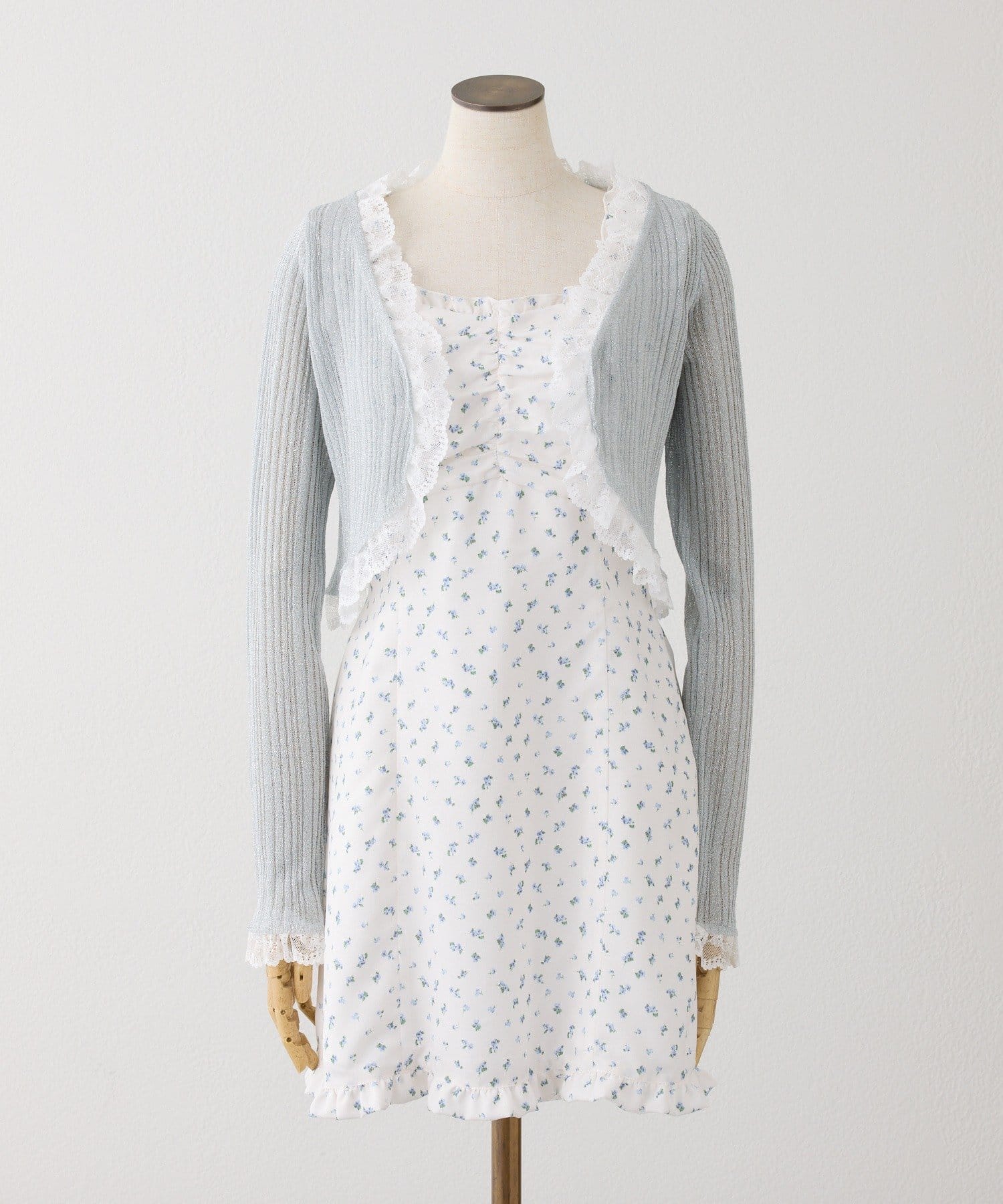 one after another NICE CLAUP(ワンアフターアナザー ナイスクラップ) 【omiyu企画】ボレロセットバックリボンワンピース