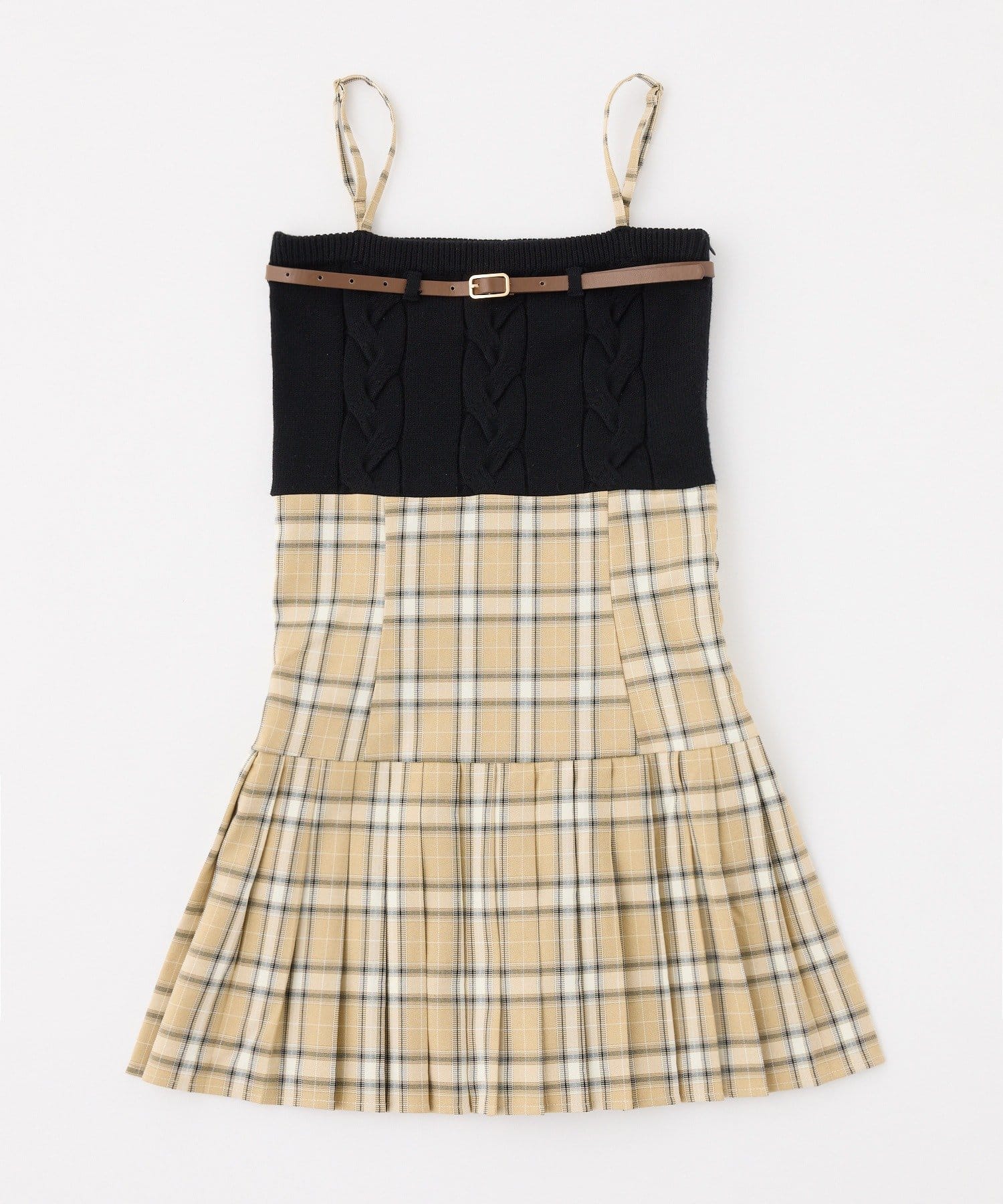 one after another NICE CLAUP(ワンアフターアナザー ナイスクラップ) 【Nono企画】2枚セットドッキングミニワンピース