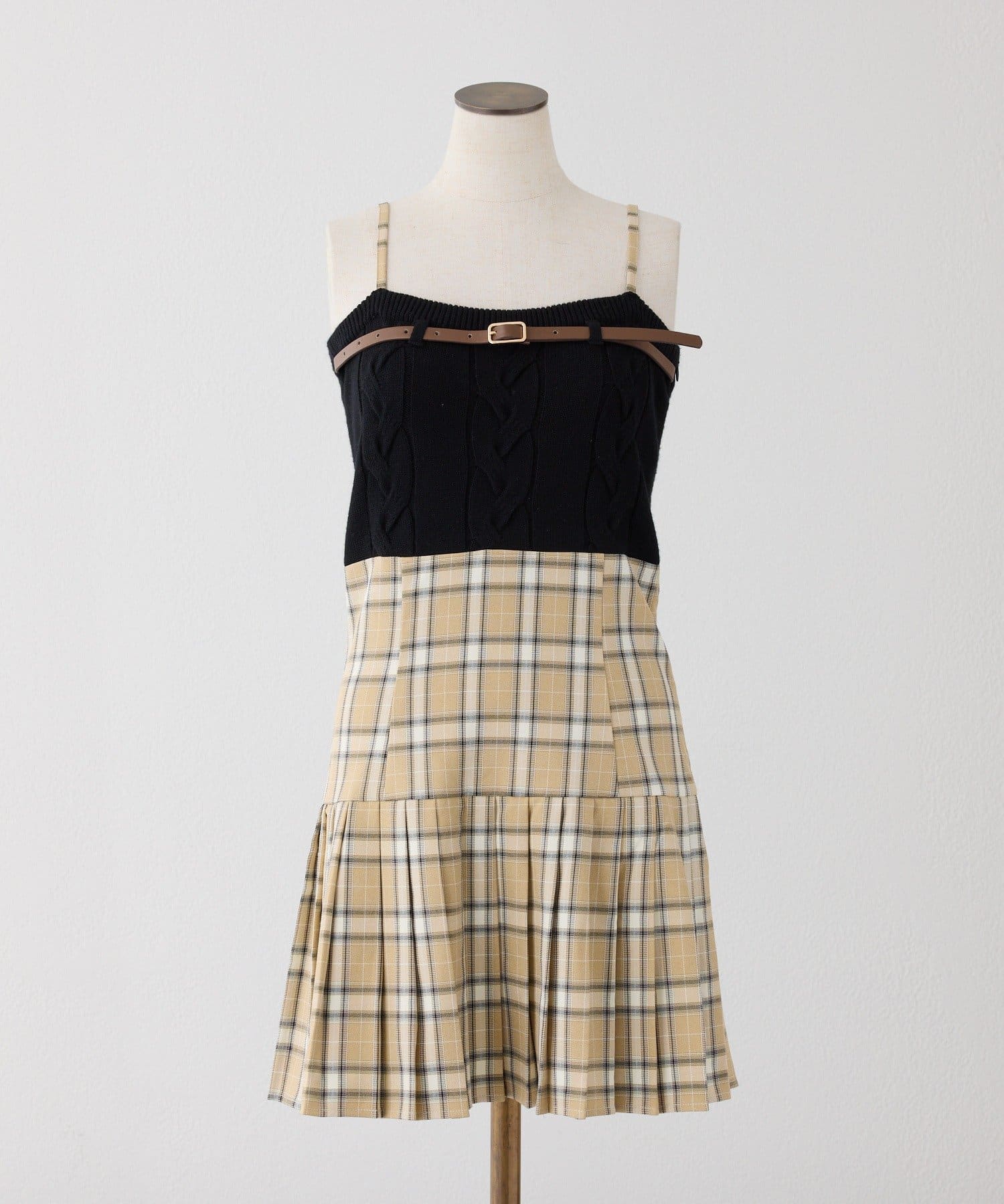 one after another NICE CLAUP(ワンアフターアナザー ナイスクラップ) 【Nono企画】2枚セットドッキングミニワンピース