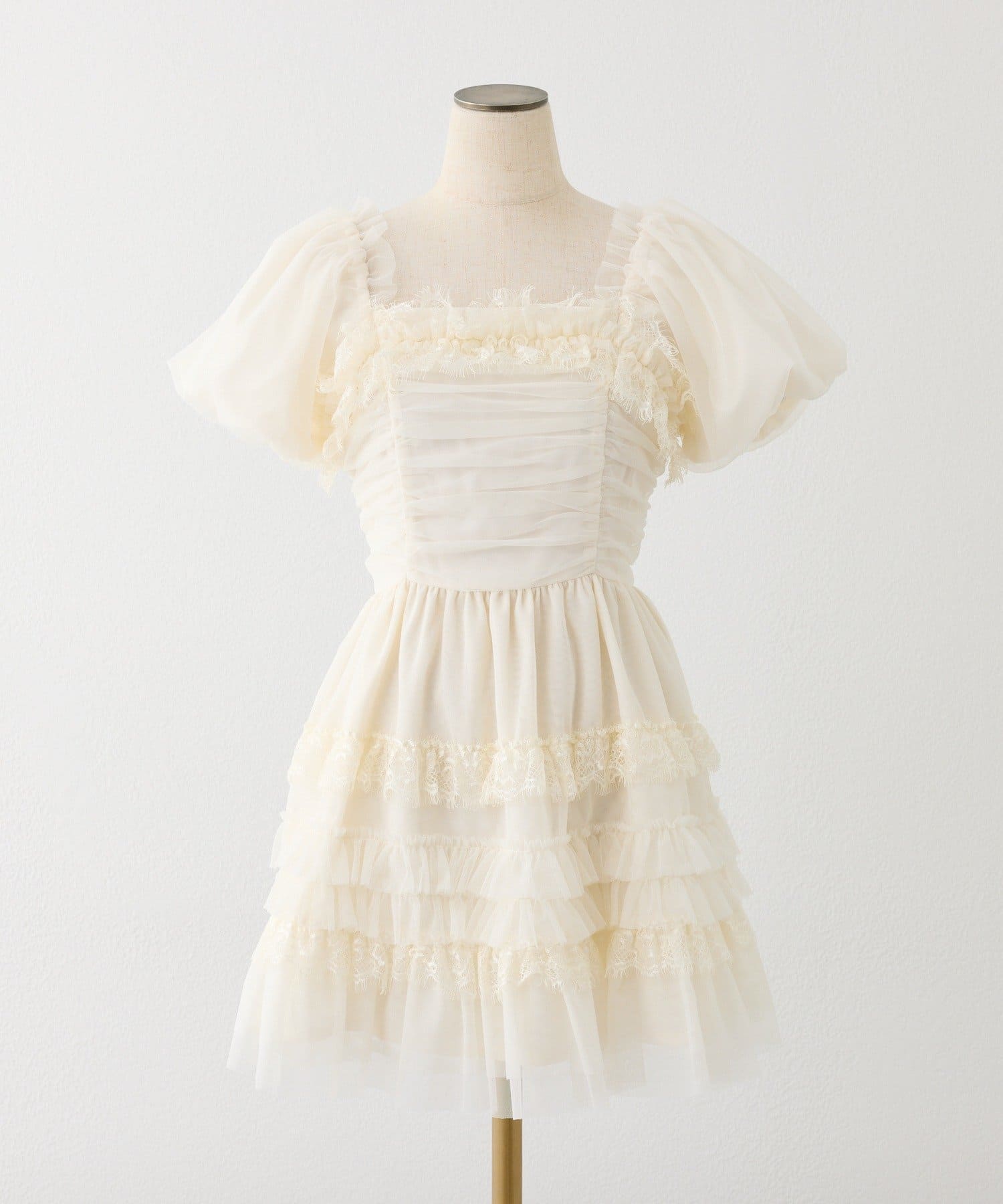 one after another NICE CLAUP(ワンアフターアナザー ナイスクラップ) 【Tulle Collection】ティアードミニワンピース