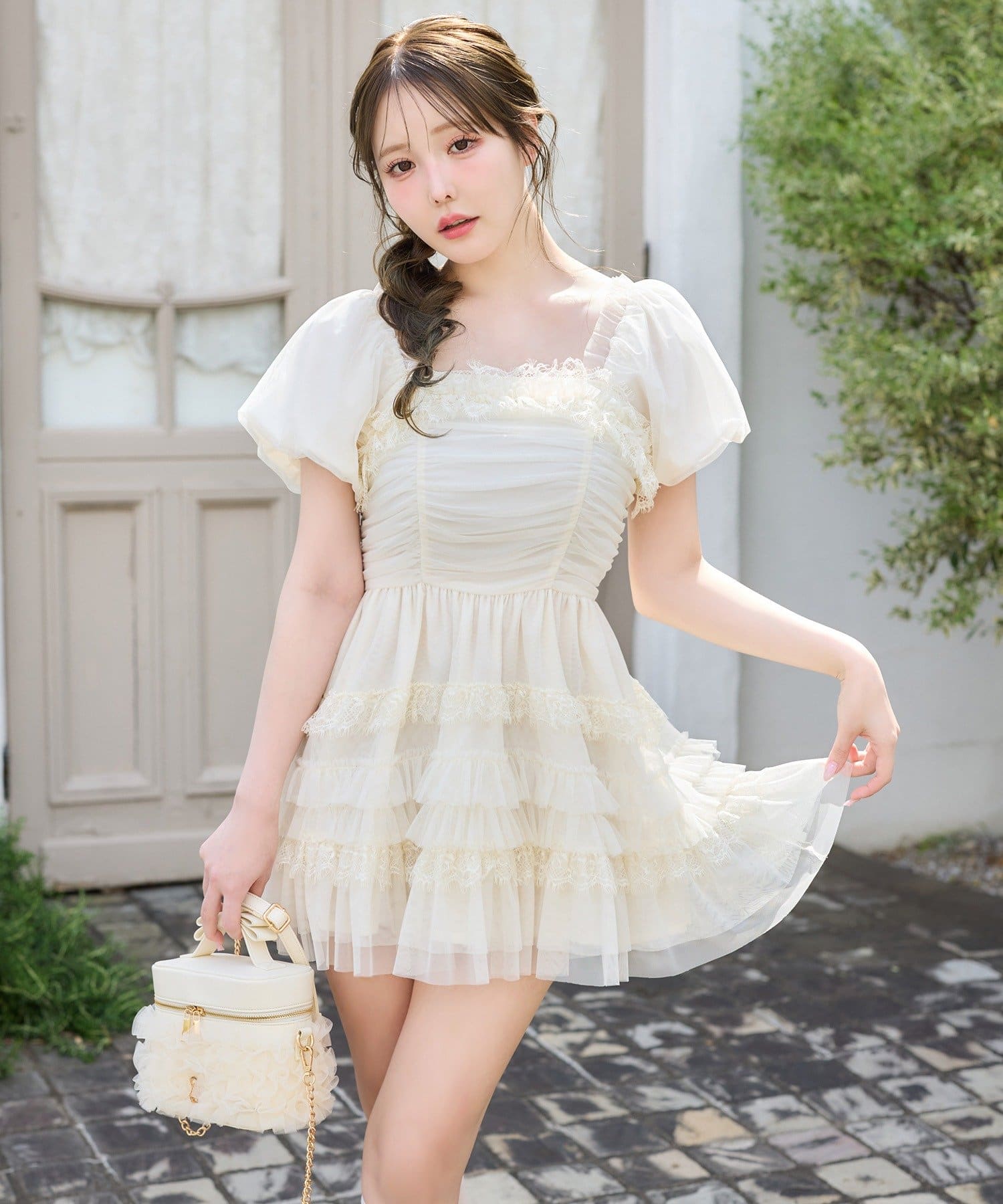 Tulle Collection】ティアードミニワンピース | one after another