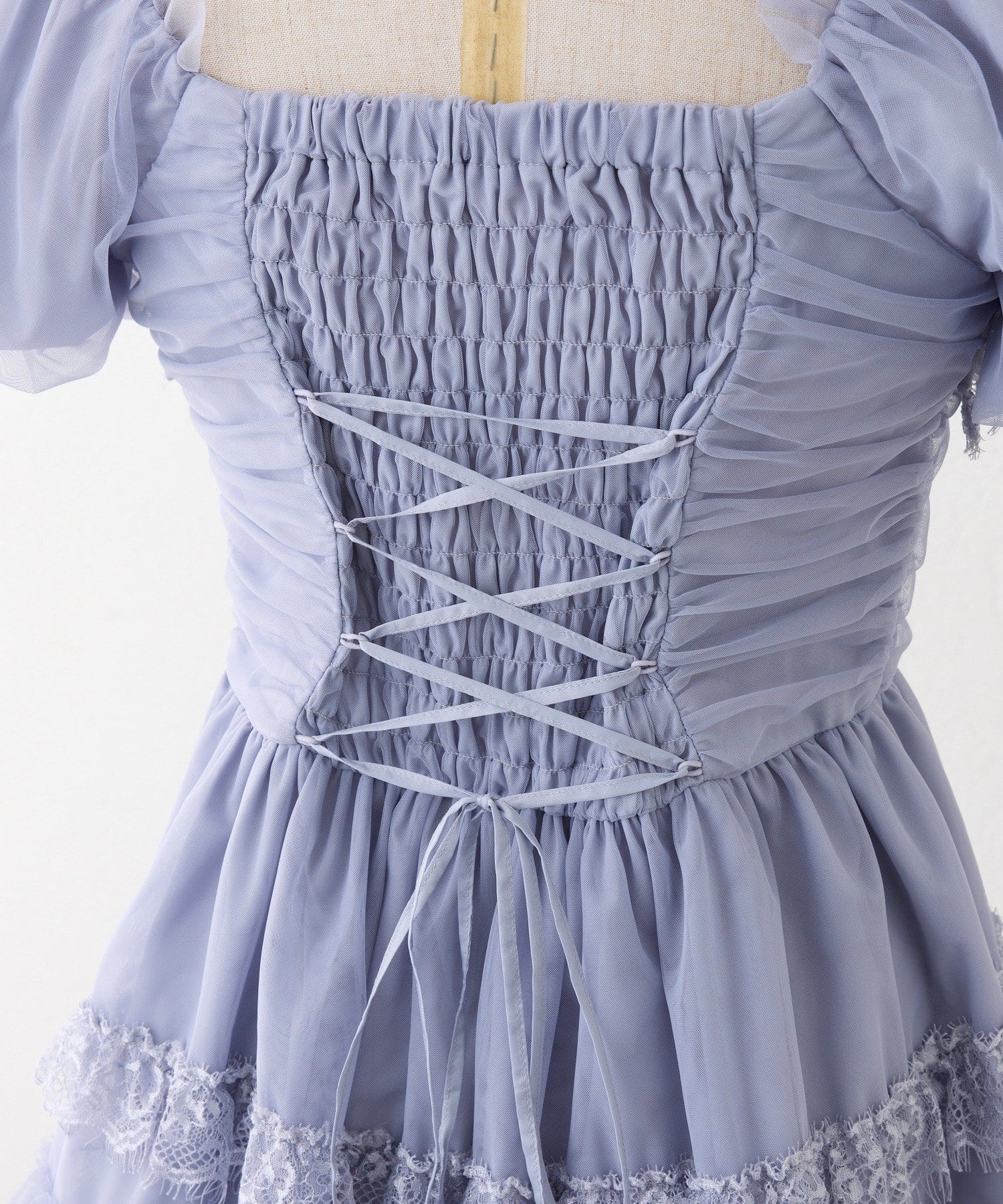 one after another NICE CLAUP(ワンアフターアナザー ナイスクラップ) 【Tulle Collection】ティアードミニワンピース