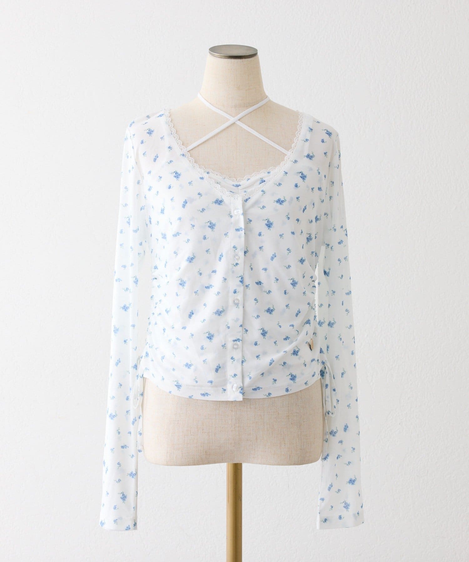 one after another NICE CLAUP(ワンアフターアナザー ナイスクラップ) ビスチェsetドロストカーディガン