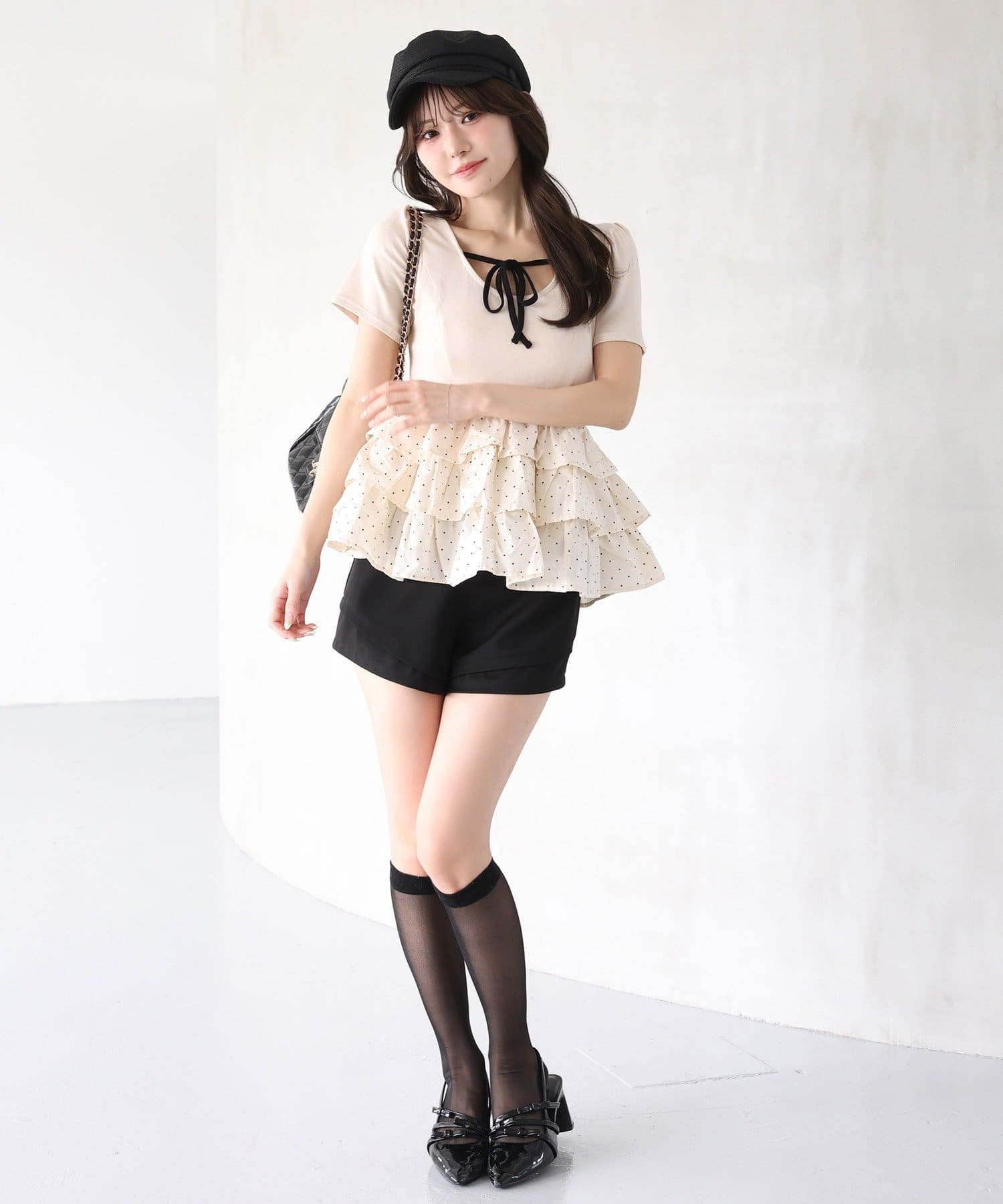 one after another NICE CLAUP(ワンアフターアナザー ナイスクラップ) レイヤード風カットショーパン