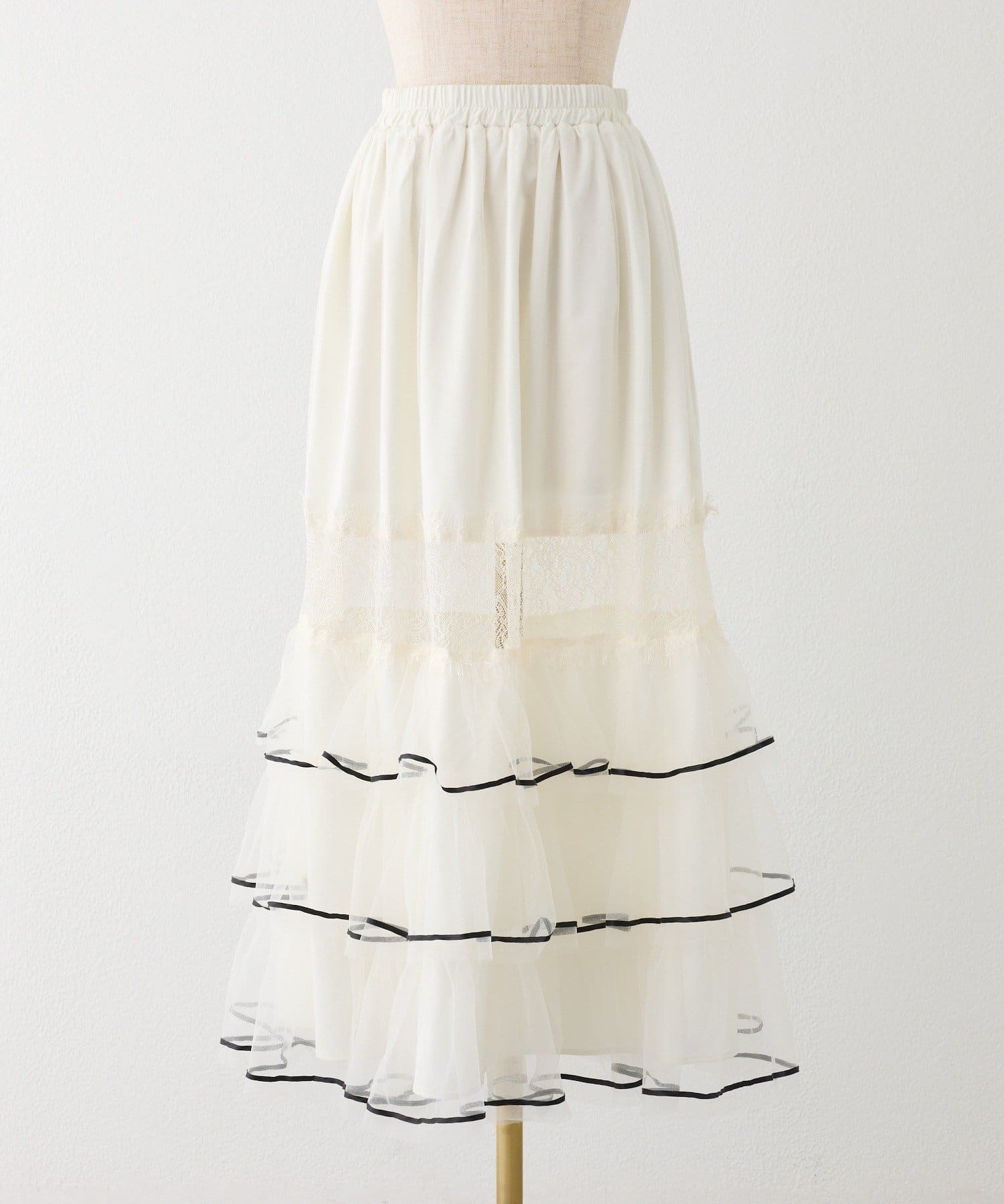 one after another NICE CLAUP(ワンアフターアナザー ナイスクラップ) 【Tulle Collection】チュールロングスカート