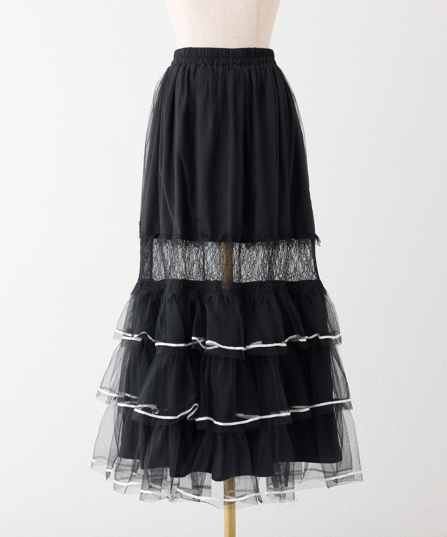 one after another NICE CLAUP(ワンアフターアナザー ナイスクラップ) 【Tulle Collection】チュールロングスカート