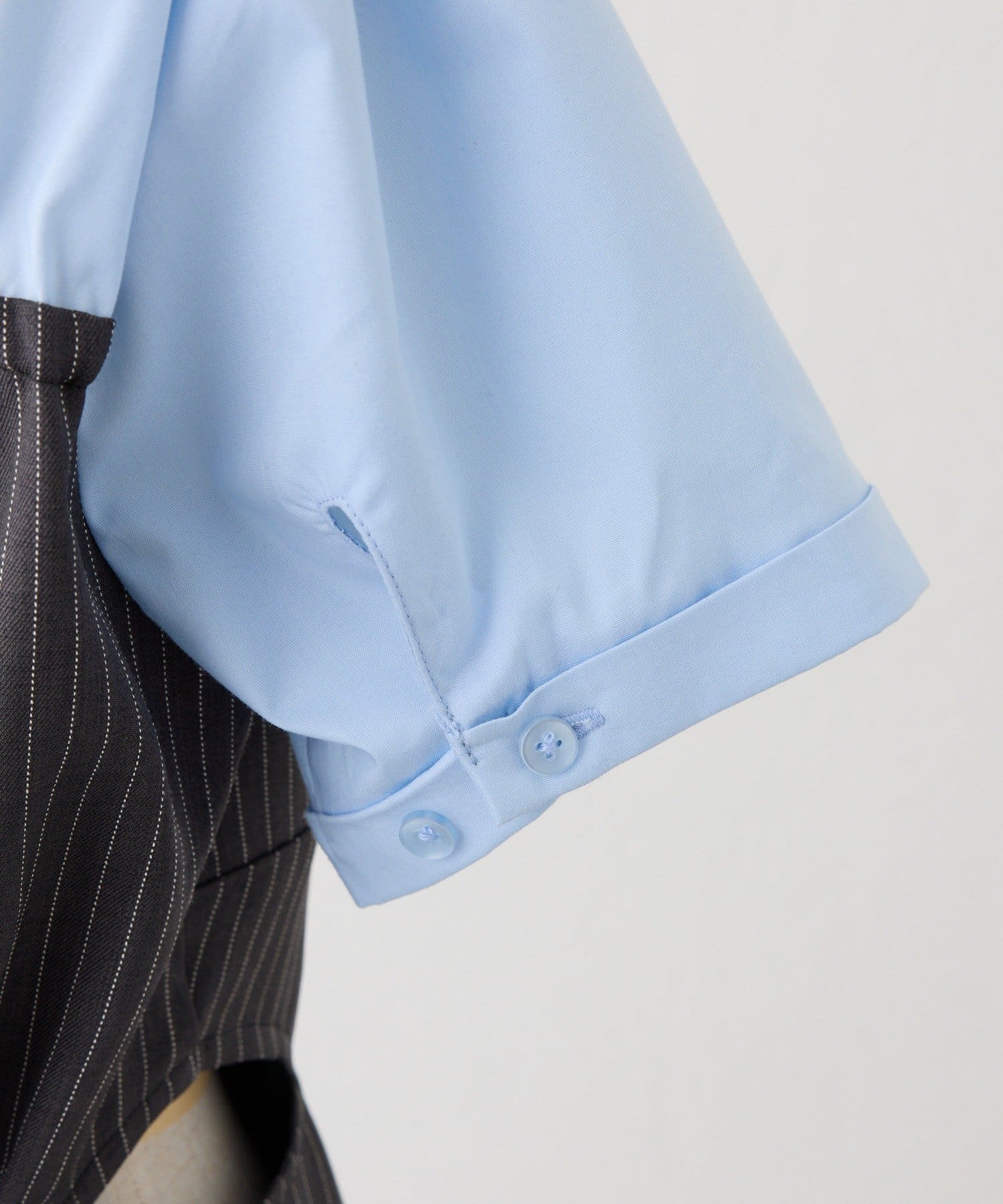 one after another NICE CLAUP(ワンアフターアナザー ナイスクラップ) サイドカット異素材ミニワンピース