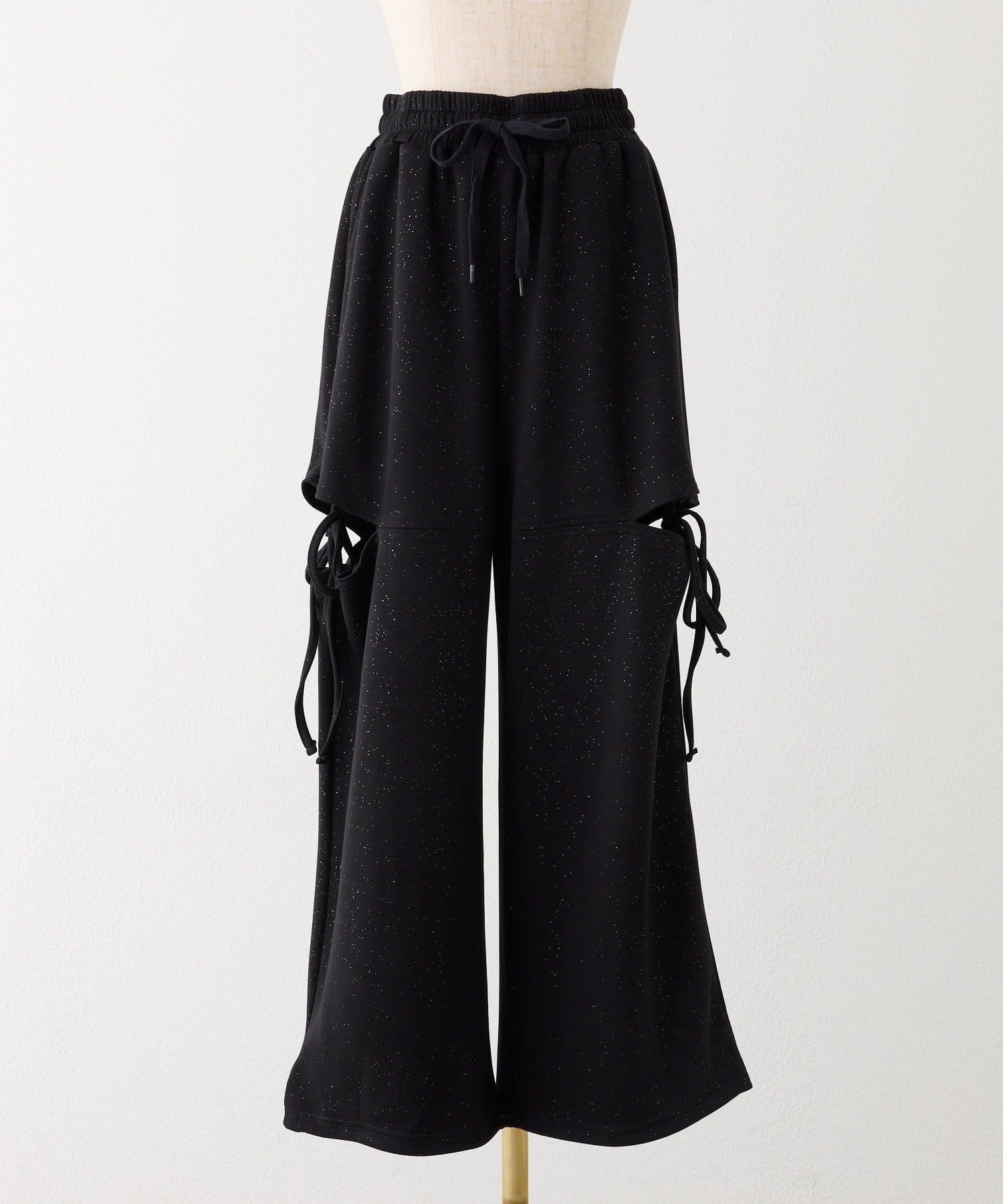 one after another NICE CLAUP(ワンアフターアナザー ナイスクラップ) 【セットアップ可能】【SMサイズ展開あり】サイドカットリボンスエットパンツ