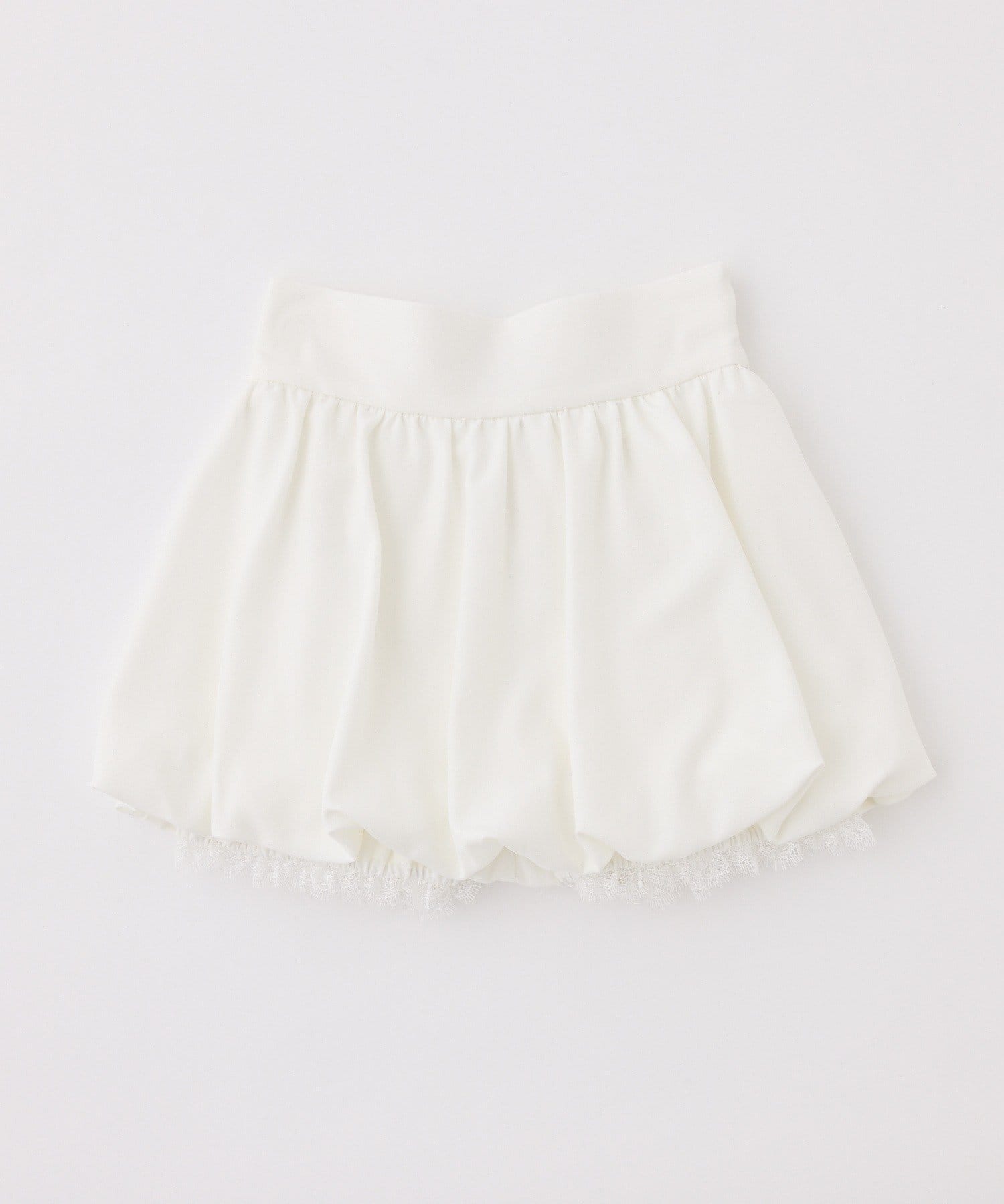 one after another NICE CLAUP(ワンアフターアナザー ナイスクラップ) レース付きバルーンミニスカート