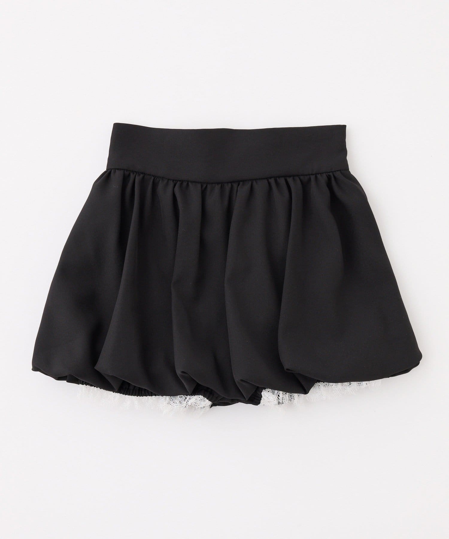 one after another NICE CLAUP(ワンアフターアナザー ナイスクラップ) レース付きバルーンミニスカート