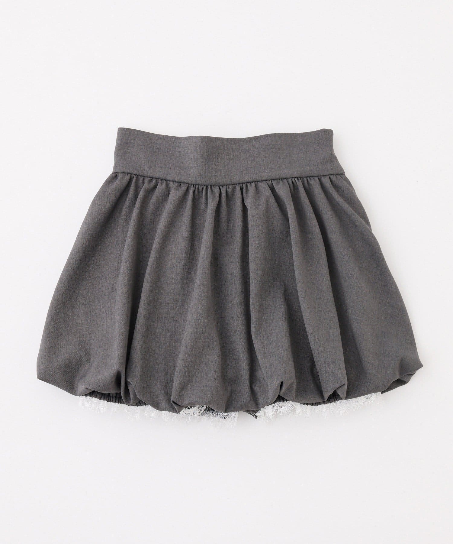 one after another NICE CLAUP(ワンアフターアナザー ナイスクラップ) レース付きバルーンミニスカート