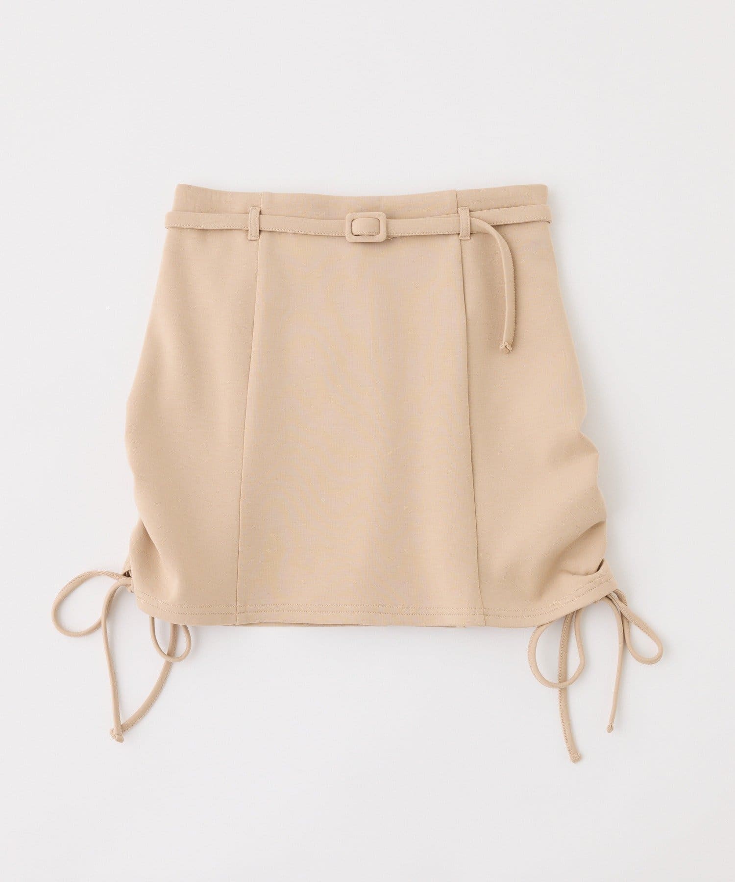 one after another NICE CLAUP(ワンアフターアナザー ナイスクラップ) ウエストベルト付きサイドドロストミニスカート