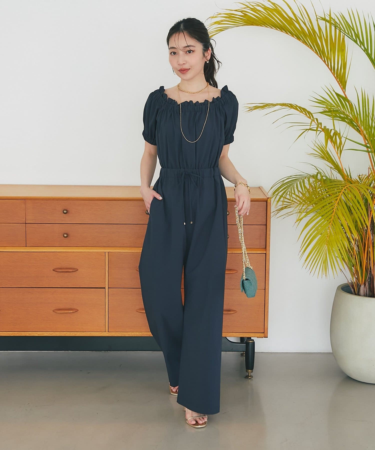 La boutique BonBon(ラブティックボンボン) 【接触冷感・最強オールインワン】ドライサッカーオールインワン