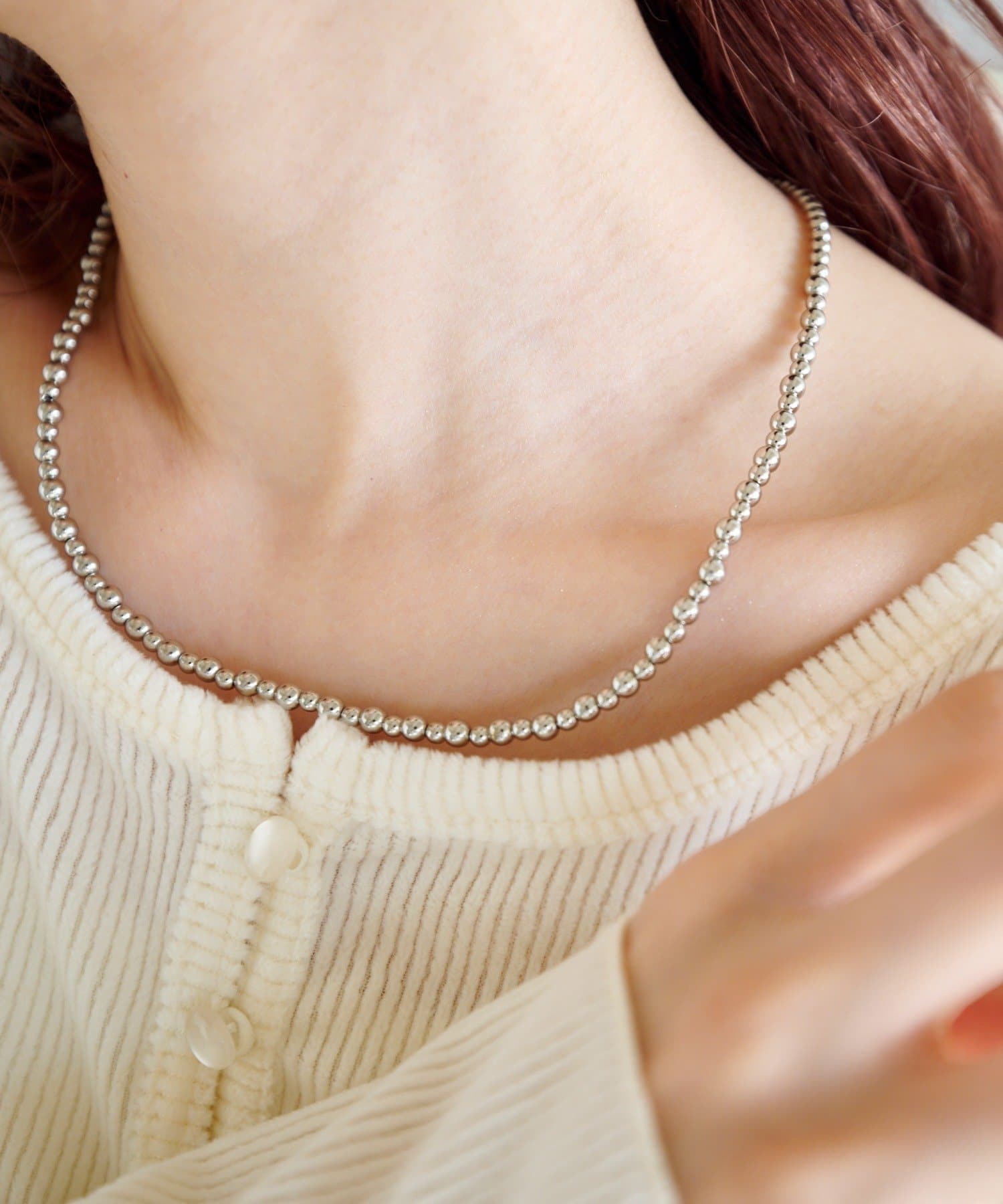 Kastane(カスタネ) 【fiw.】メタルビーズネックレス