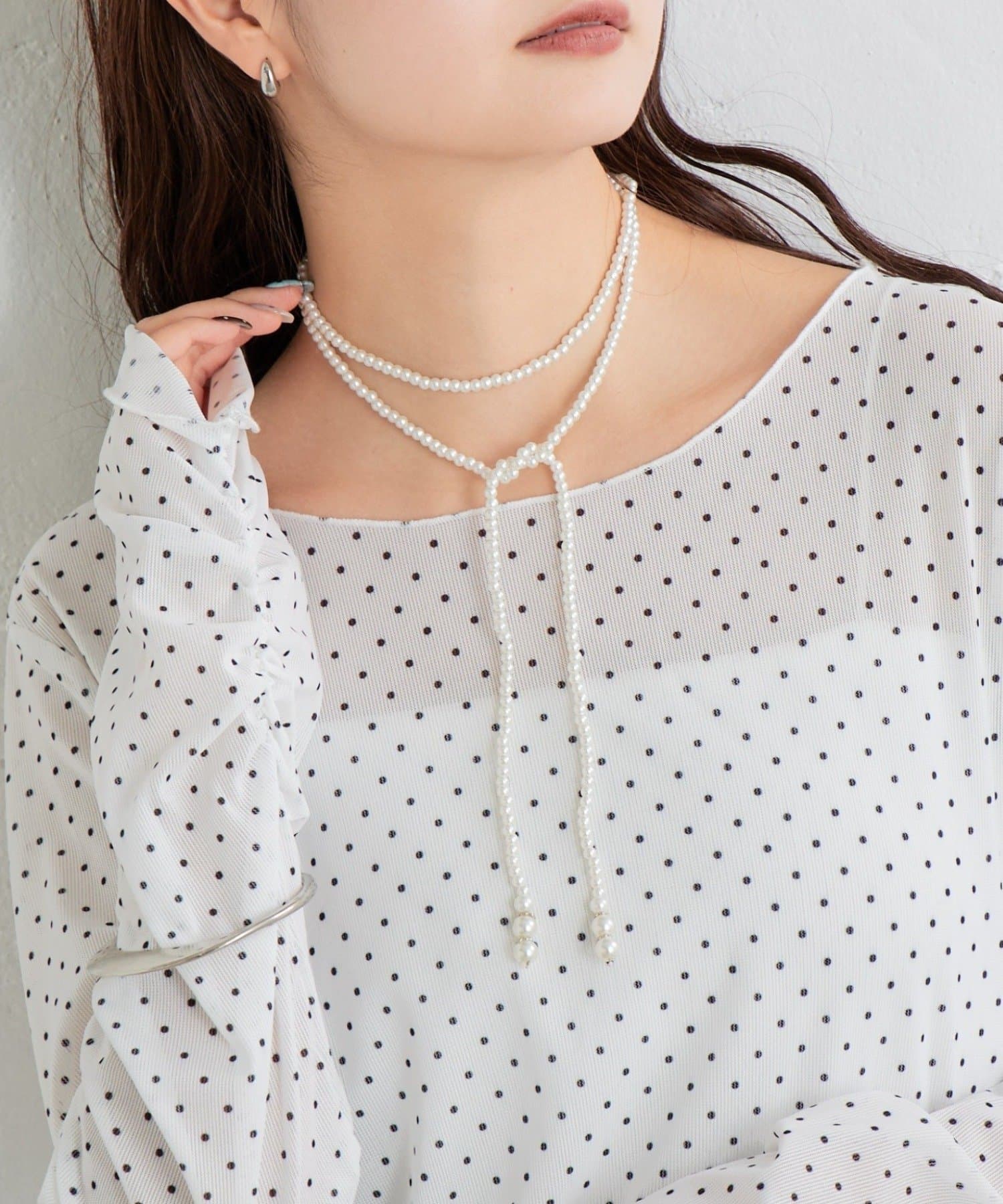 mystic(ミスティック) パールラインチョーカーネックレス