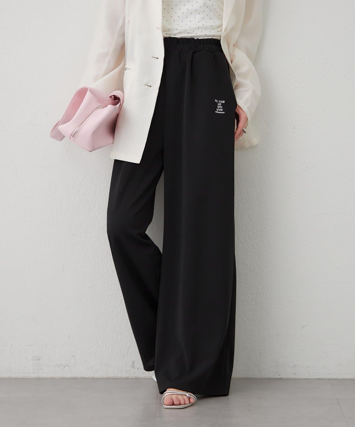 mystic(ミスティック) ロゴ刺繍イージーパンツ