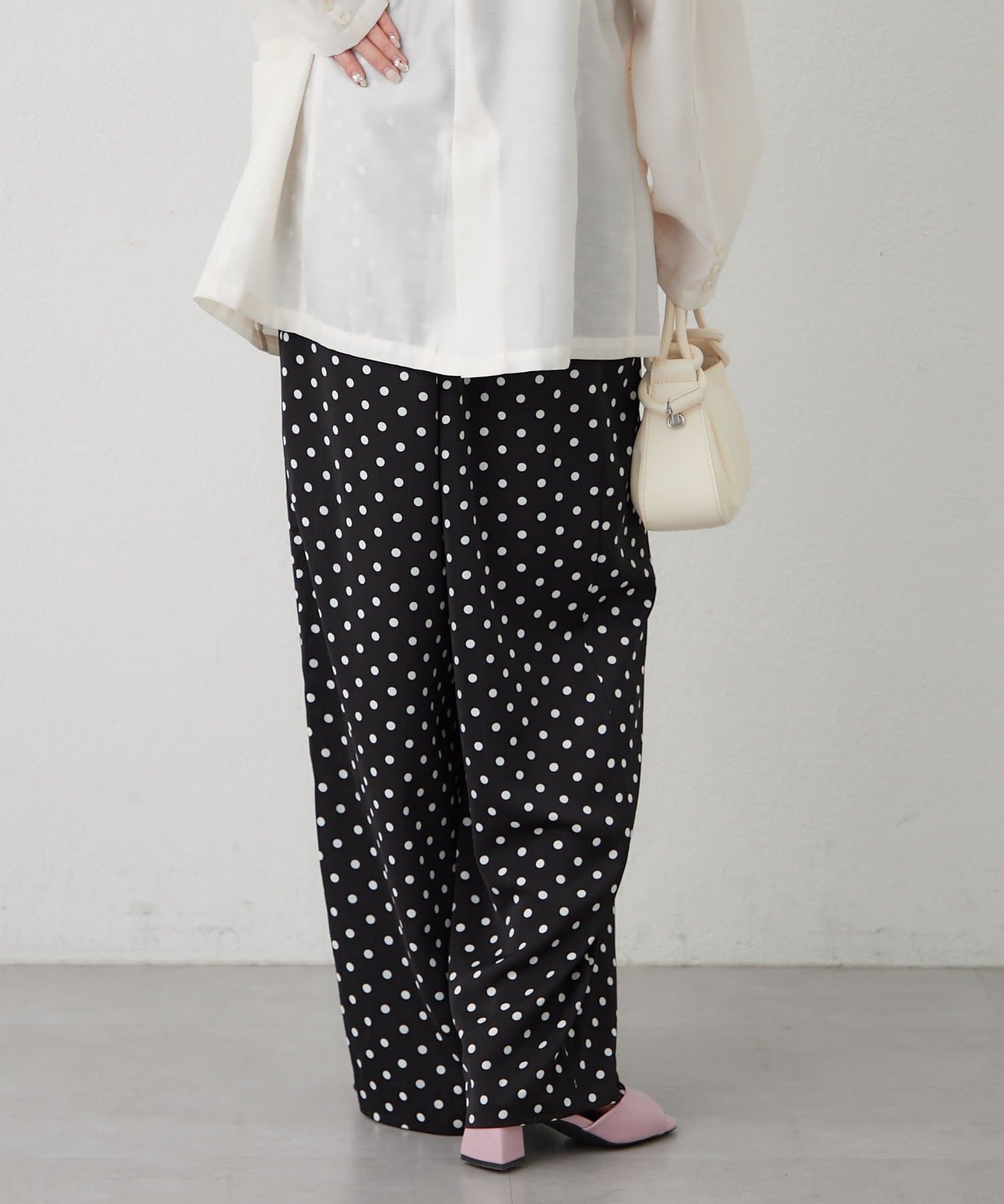 mystic(ミスティック) ドットWベルトパンツ