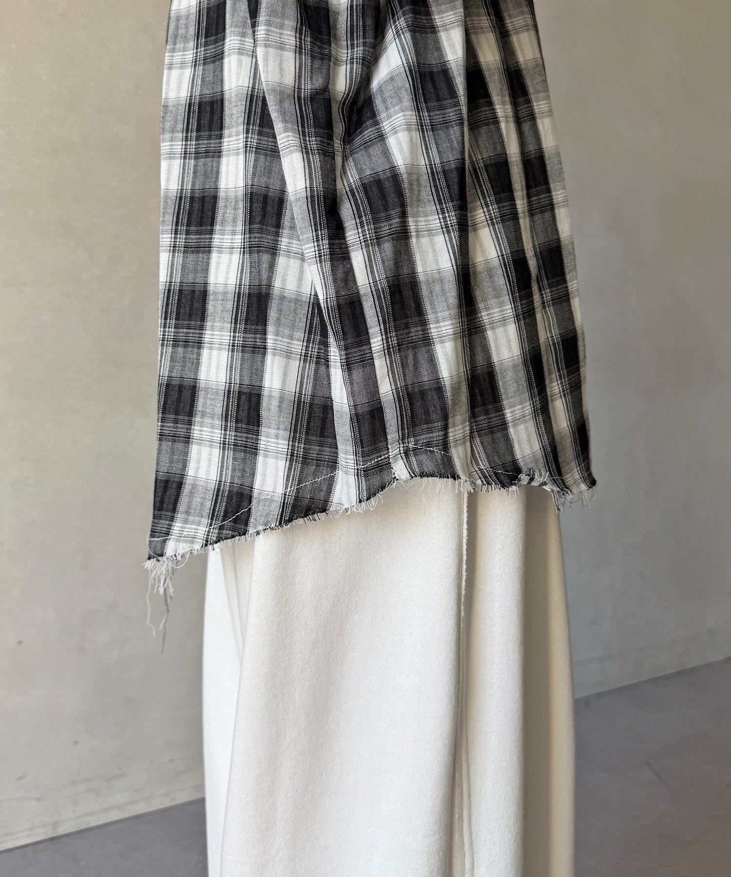 DOUDOU(ドゥドゥ) 【WEB限定】ビッグシルエットチェックシャツ