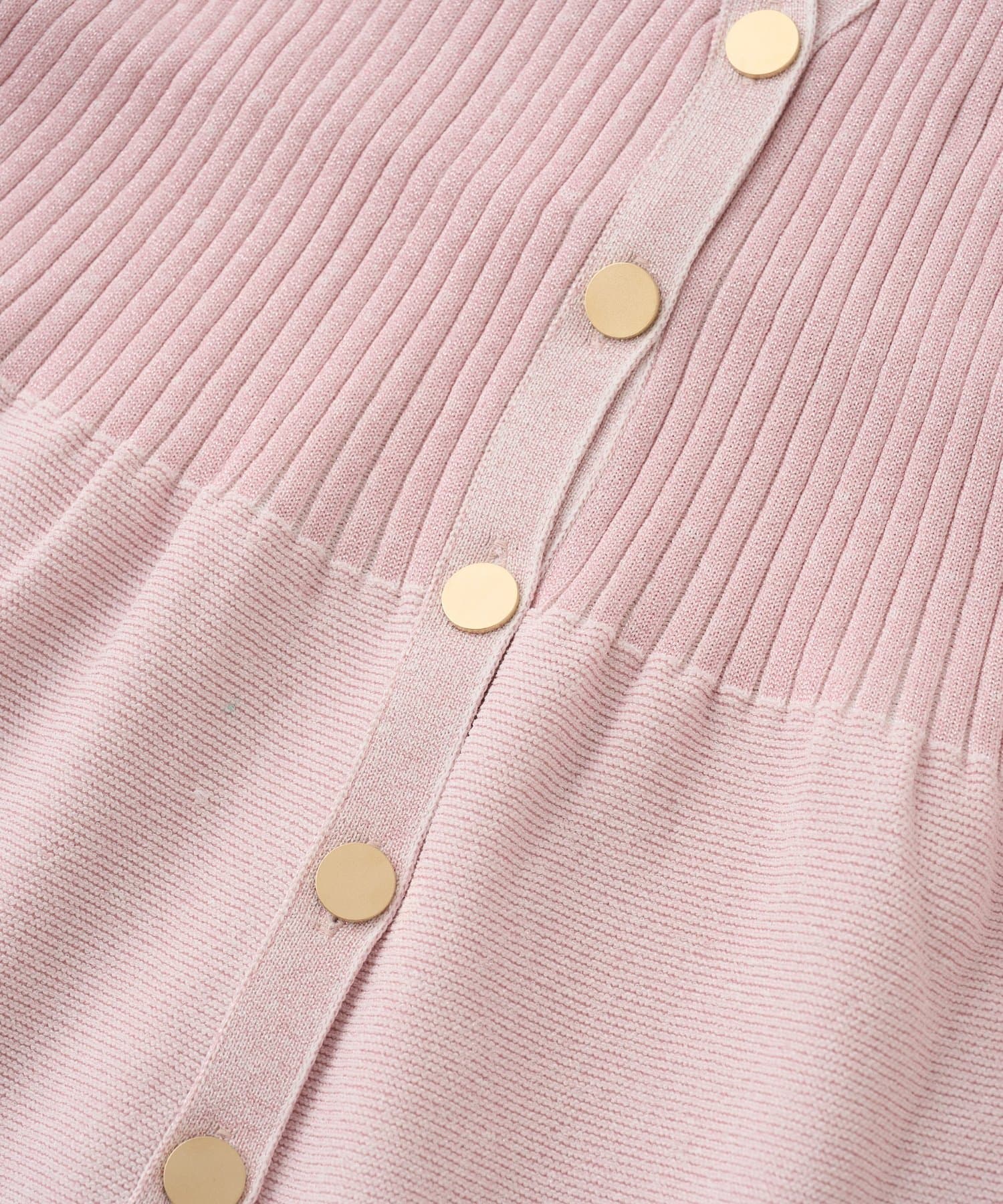 La boutique BonBon(ラブティックボンボン) ペプラムラメノースリニット