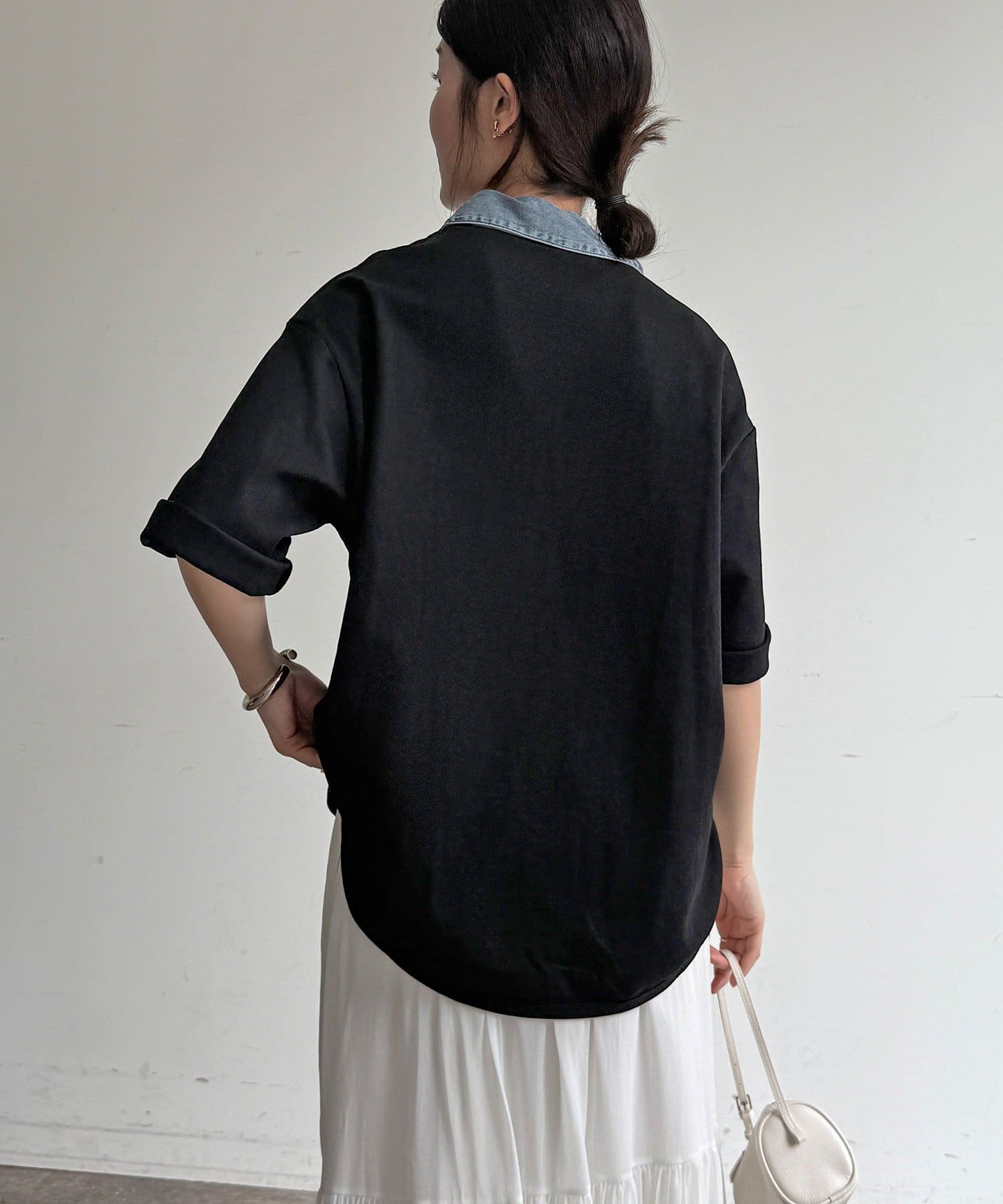 DOUDOU(ドゥドゥ) 【WEB限定】ダンガリードッキングトップス