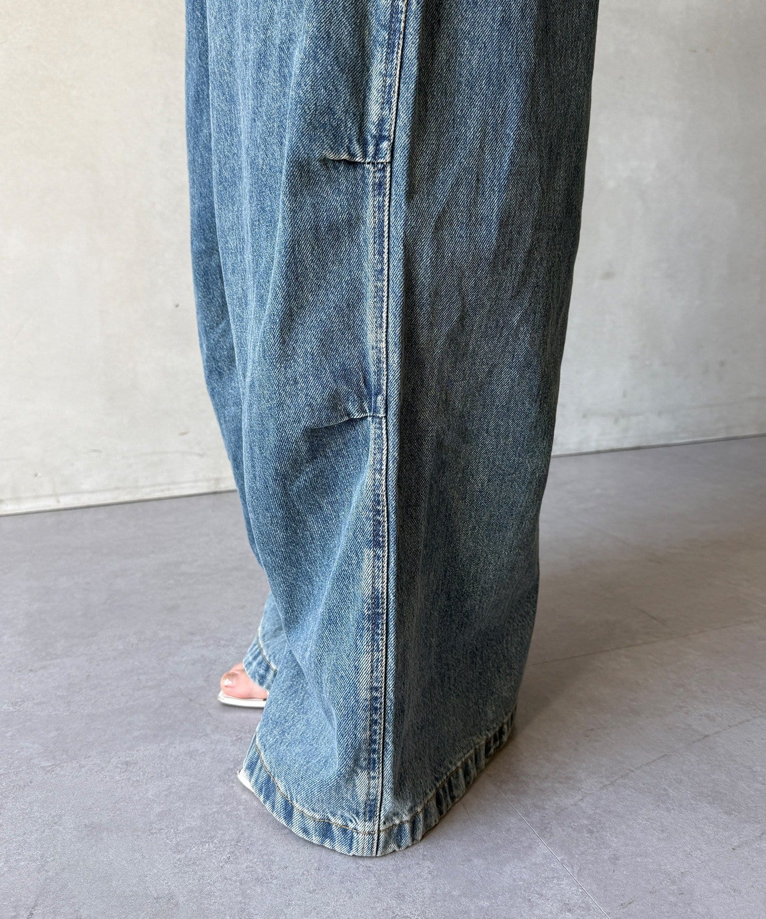 DOUDOU(ドゥドゥ) 【WEB限定】ビッグポケットデニムサロペット