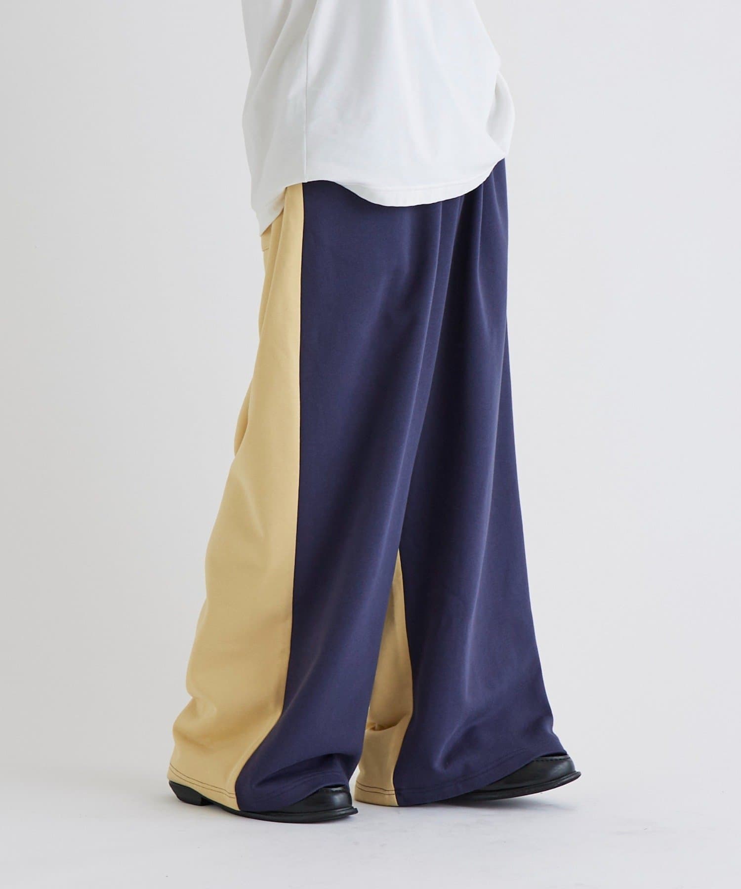 Lui's(ルイス) 【WEB限定】配色スウェットワイドパンツ