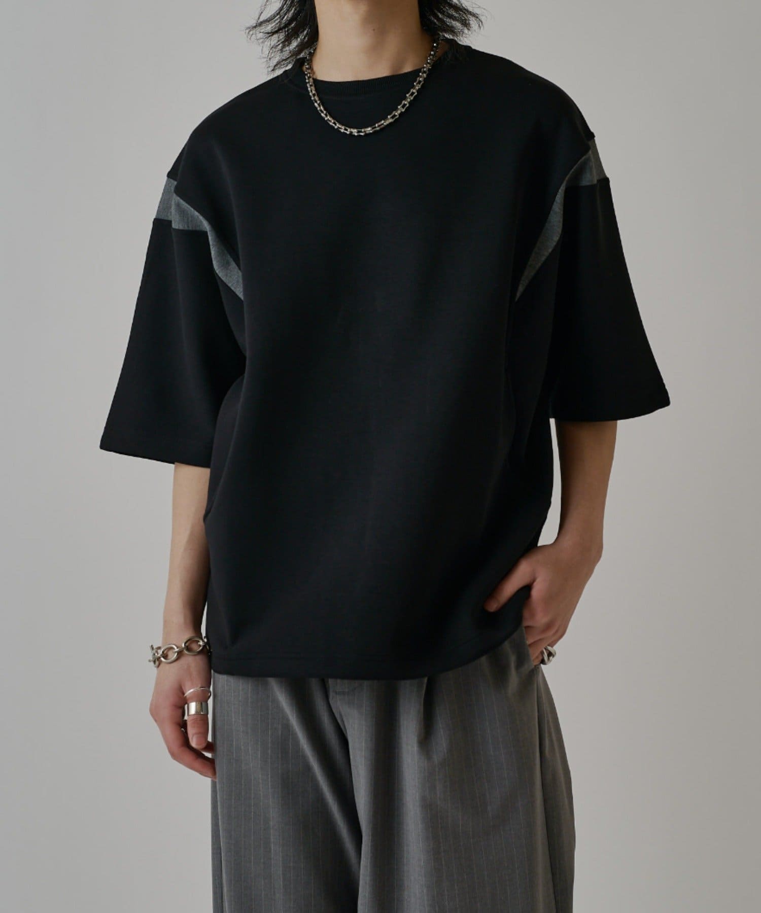 Lui's(ルイス) 切替ポンチショートスリーブTシャツ