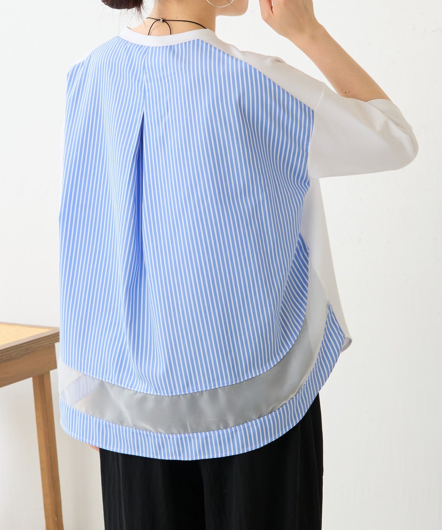 BEARDSLEY(ビアズリー) 《4/8(水)12:00予約開始》ラウンドキリカエストライププルオーバー