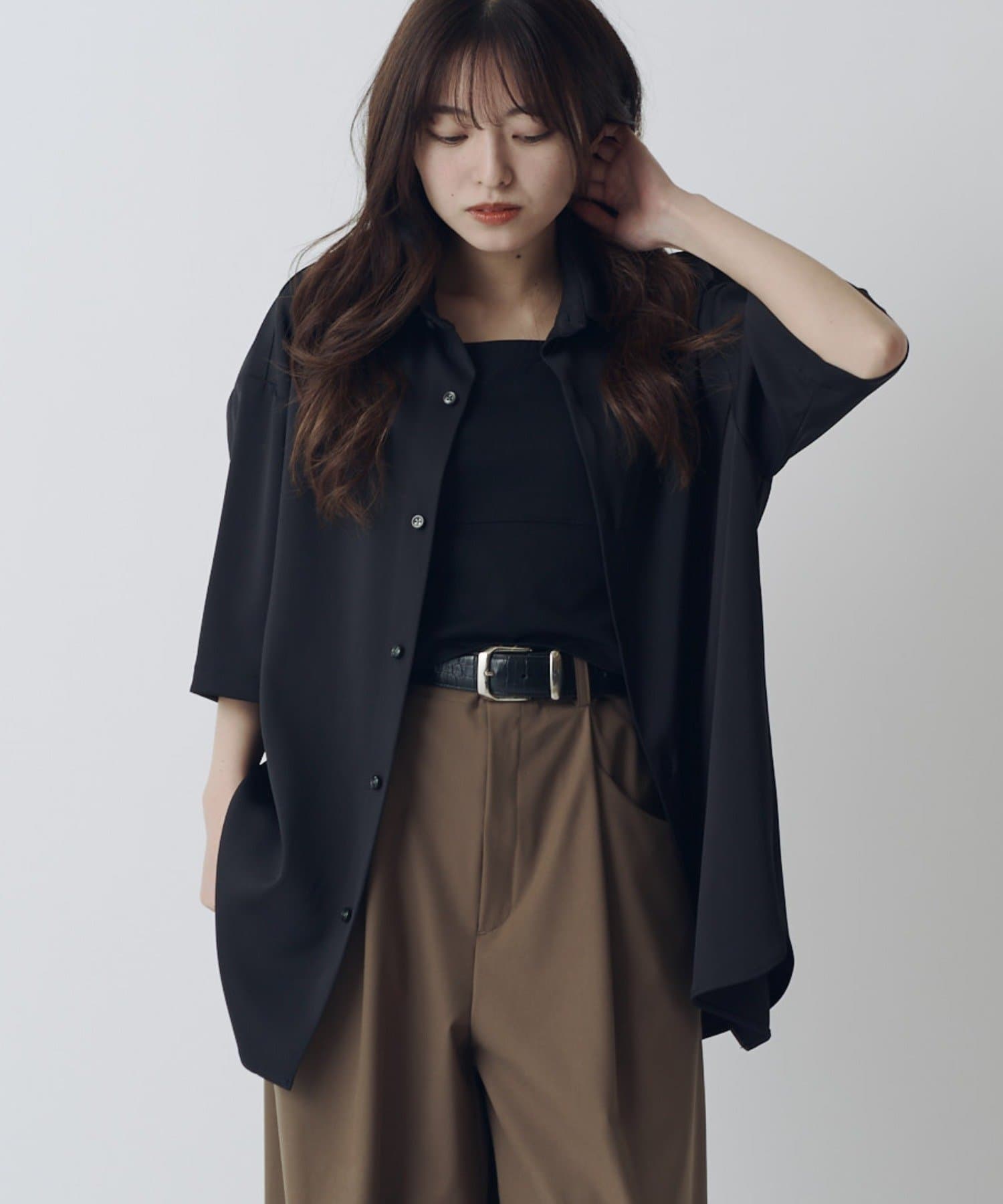 Lui's(ルイス) サテンLUXs/sシャツ