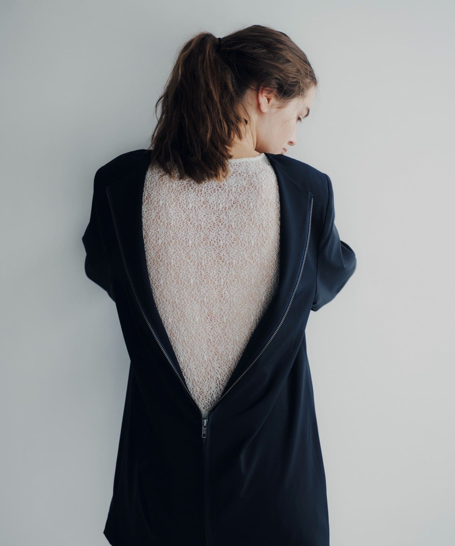 Pasterip(パセリ) Power shoulder mini dress