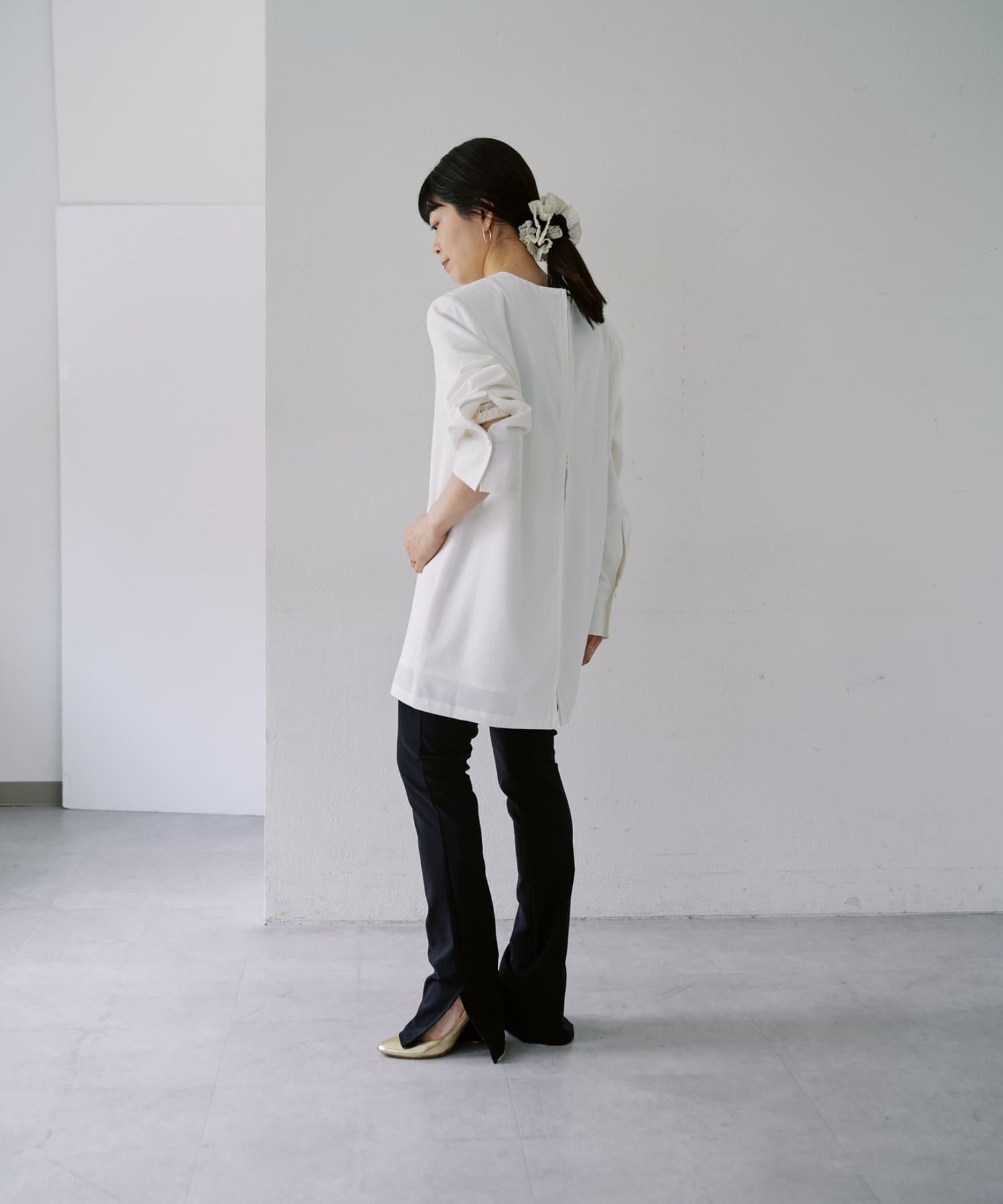 Pasterip(パセリ) Power shoulder mini dress