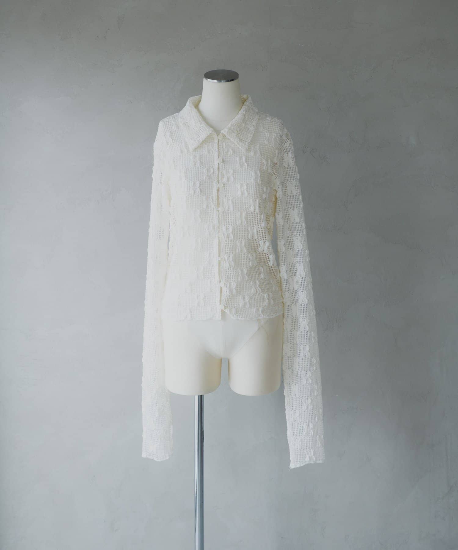 Pasterip(パセリ) Mesh lace shirts cardigan