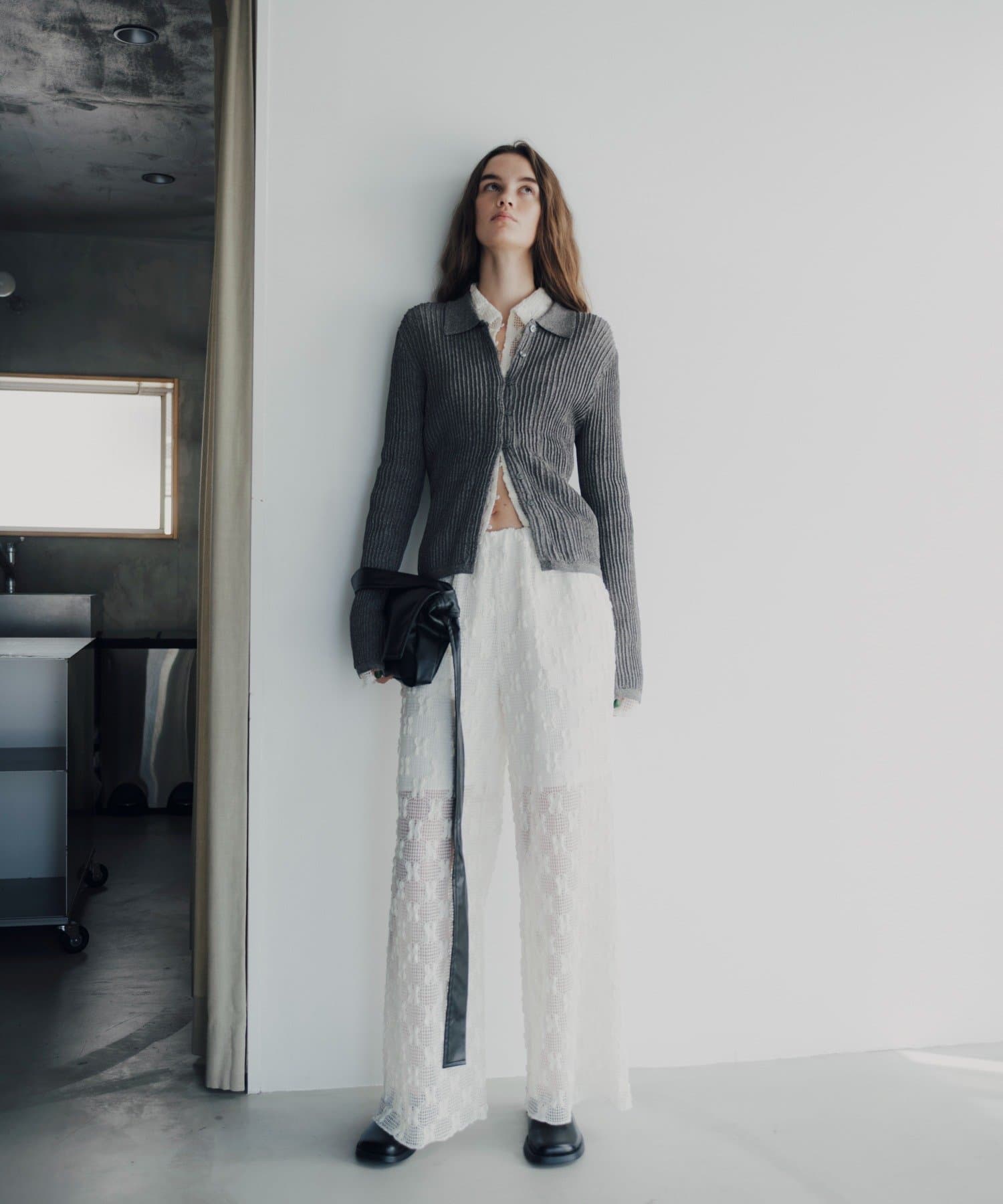 Pasterip(パセリ) Mesh lace shirts cardigan