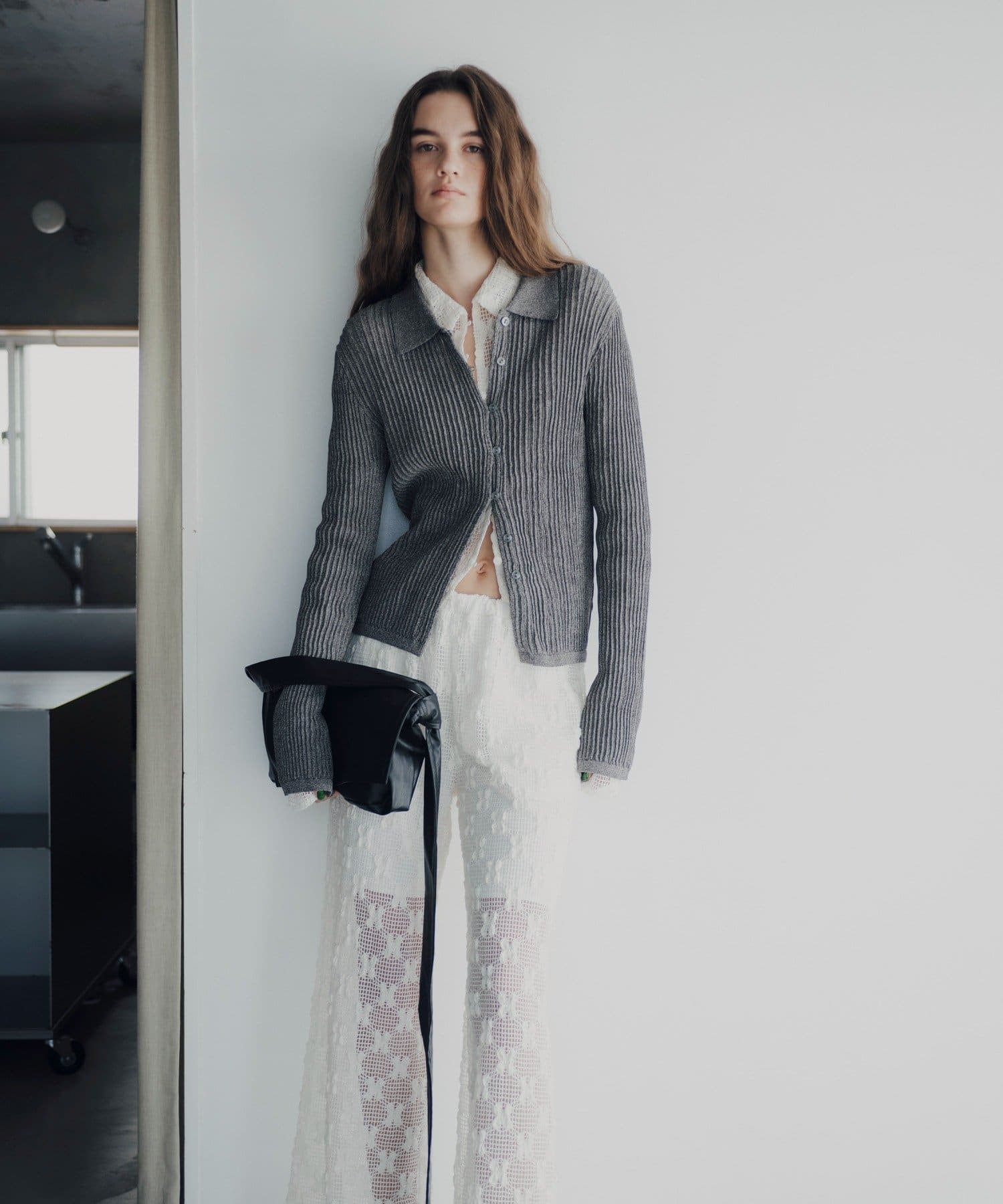 Pasterip(パセリ) Mesh lace shirts cardigan