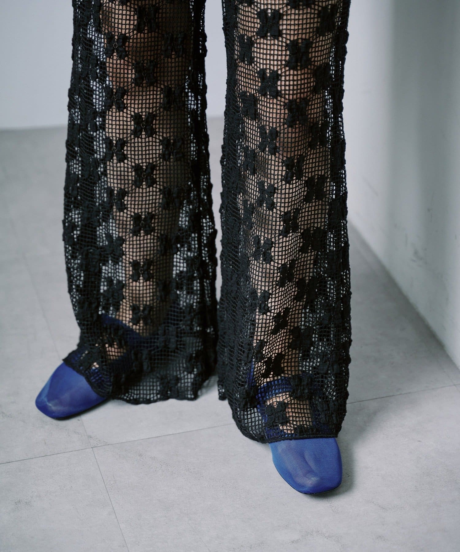 Pasterip(パセリ) Mesh lace easy pants