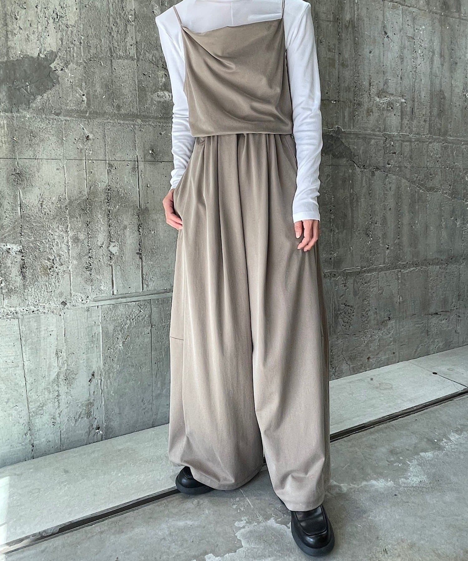 Pasterip(パセリ) Cupro jersey wide pants